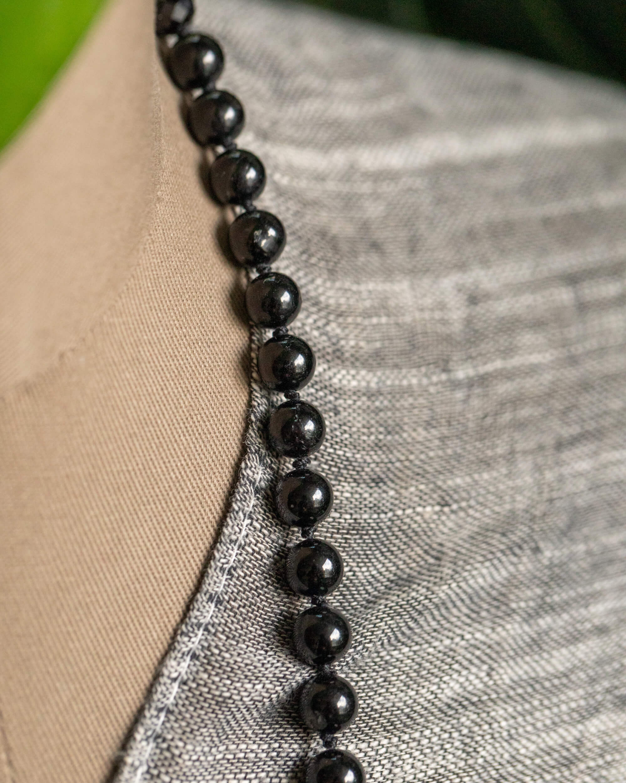 Japa Mala de Turmalina Negra (8 mm)