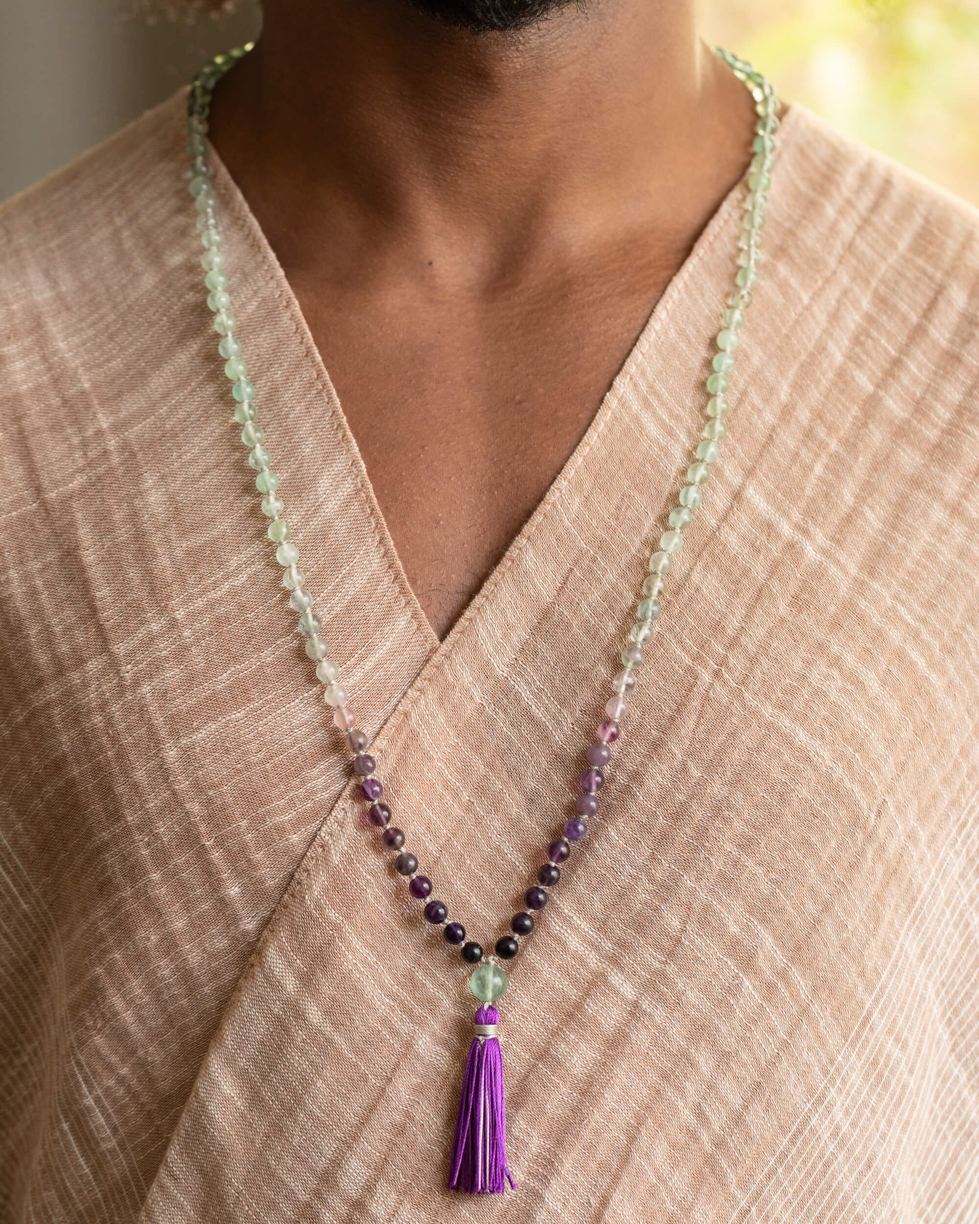 Japa Mala de Fluorita (6 mm)