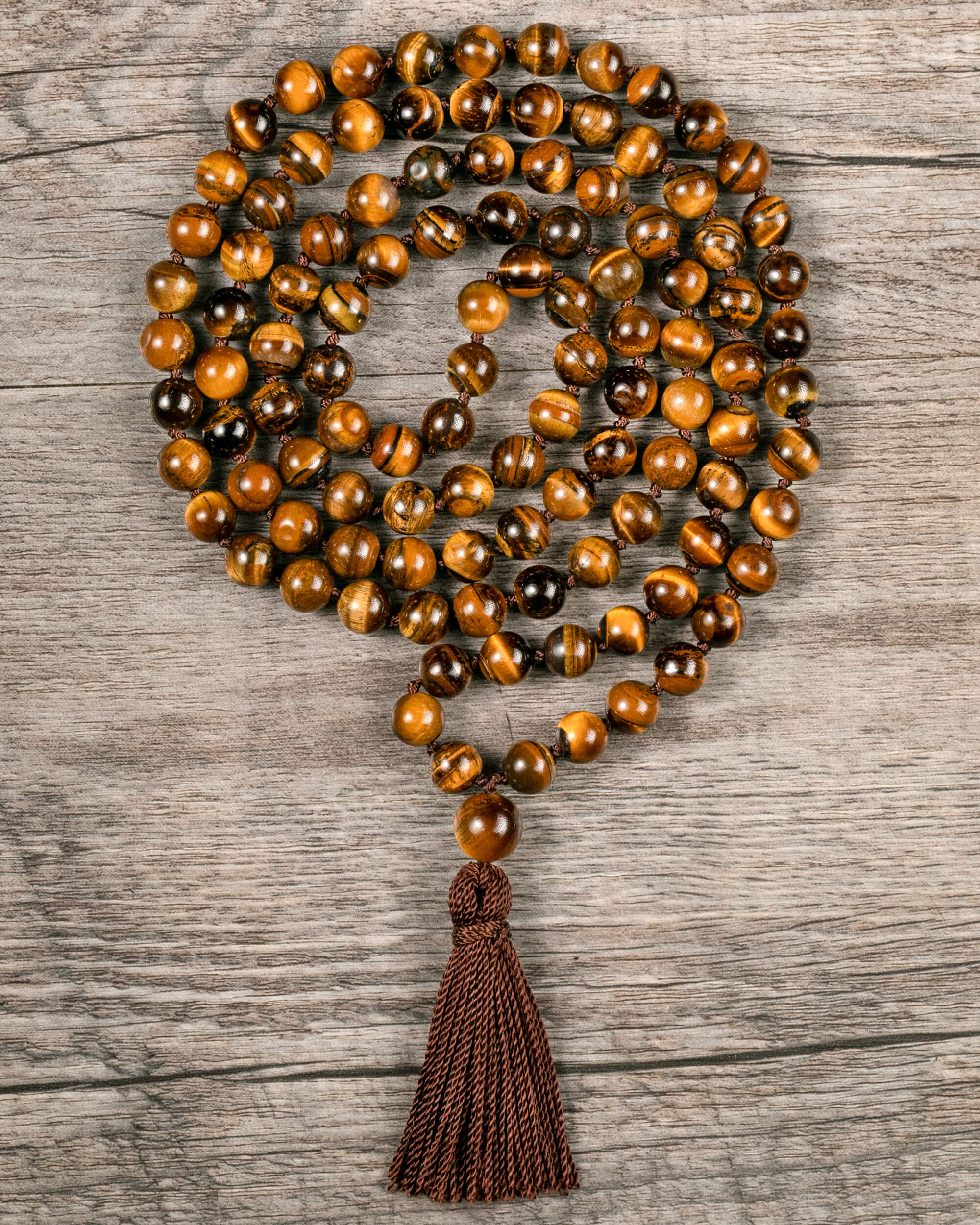 Japa Mala de Ojo de Tigre (8 mm)