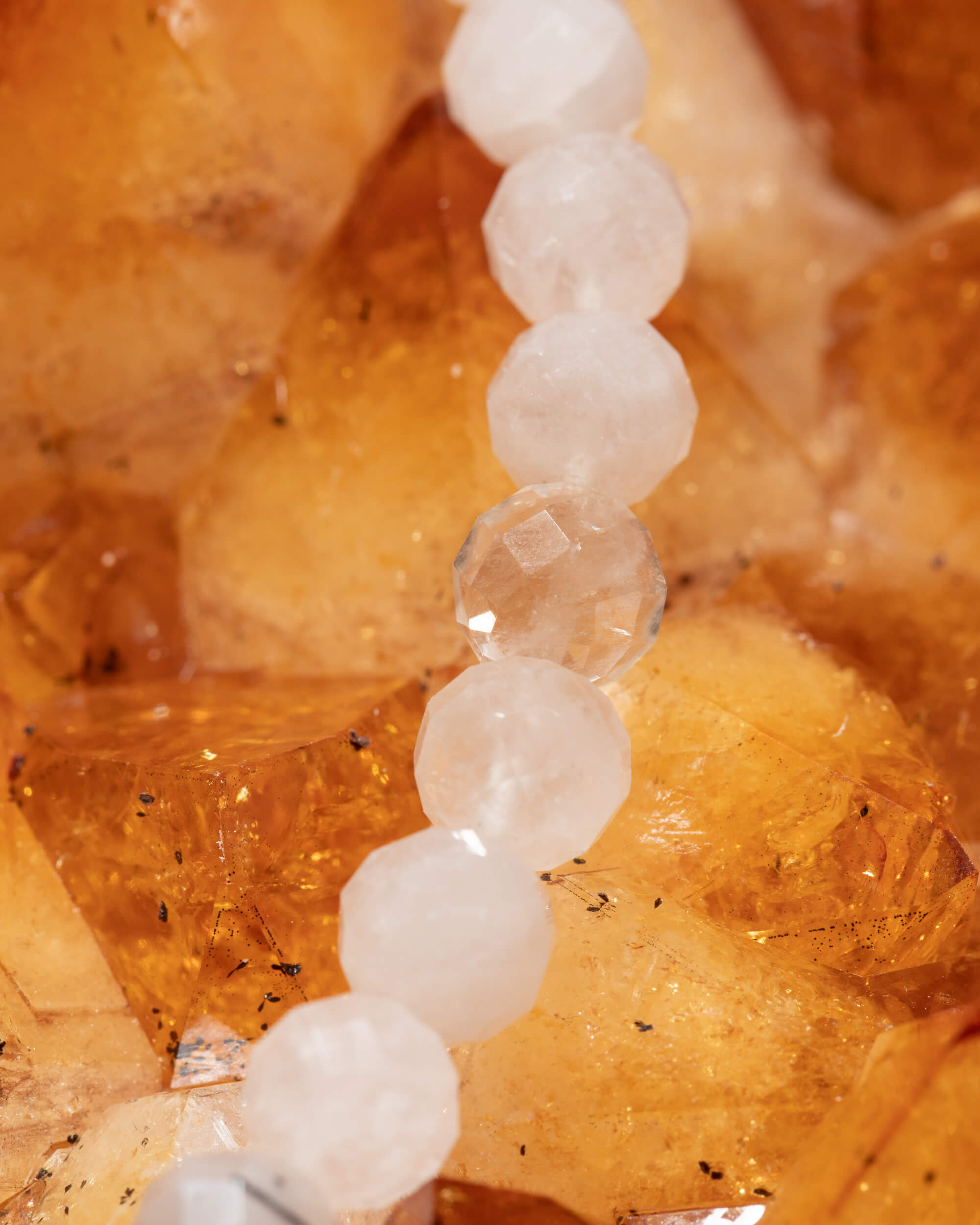 Codificador Collar Cuarzo Turmalinado y Turmalina Negra 35 cm - Centro Protegido (Agesta)