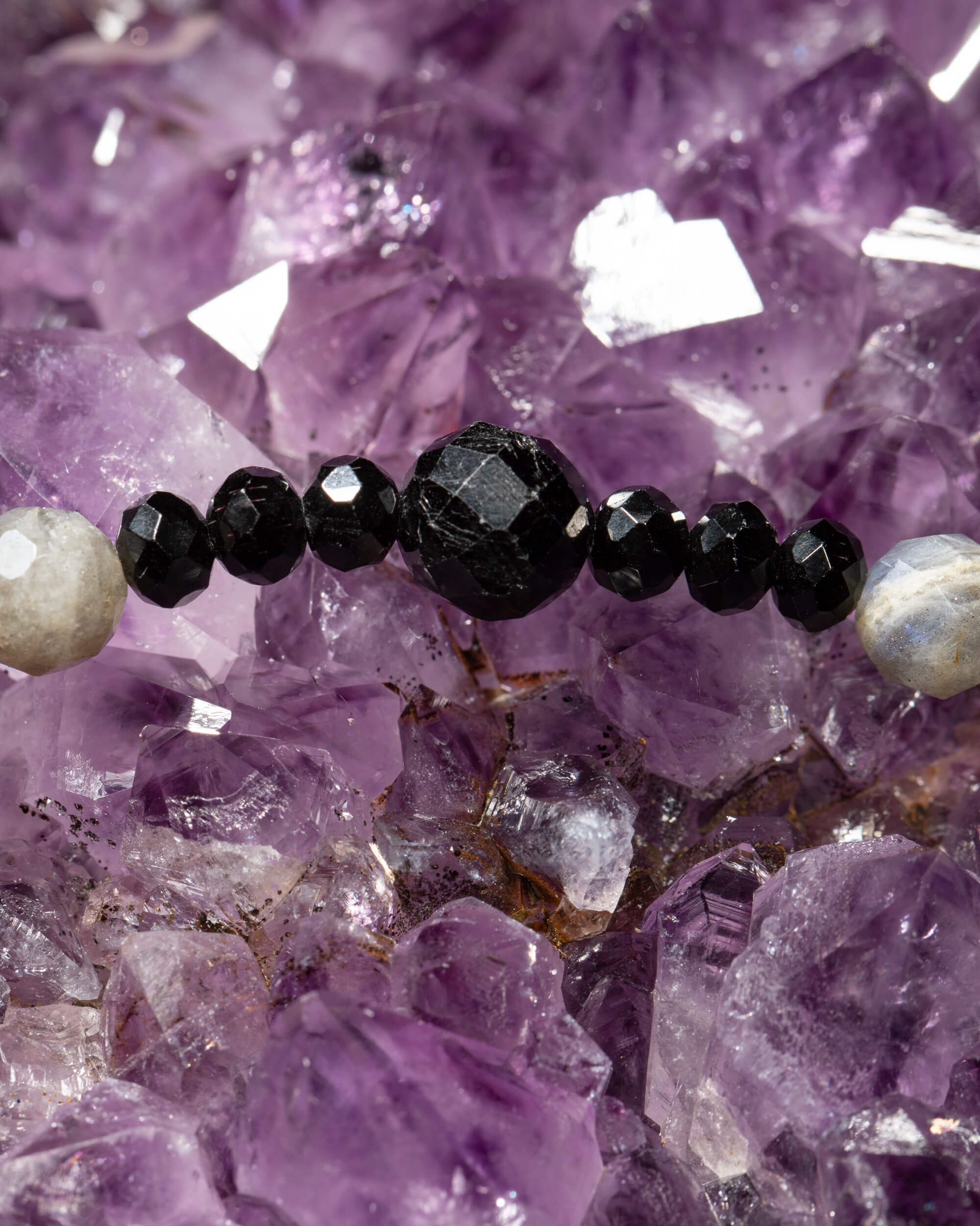 Codificador de Labradorita y Turmalina Negra (35 cm)