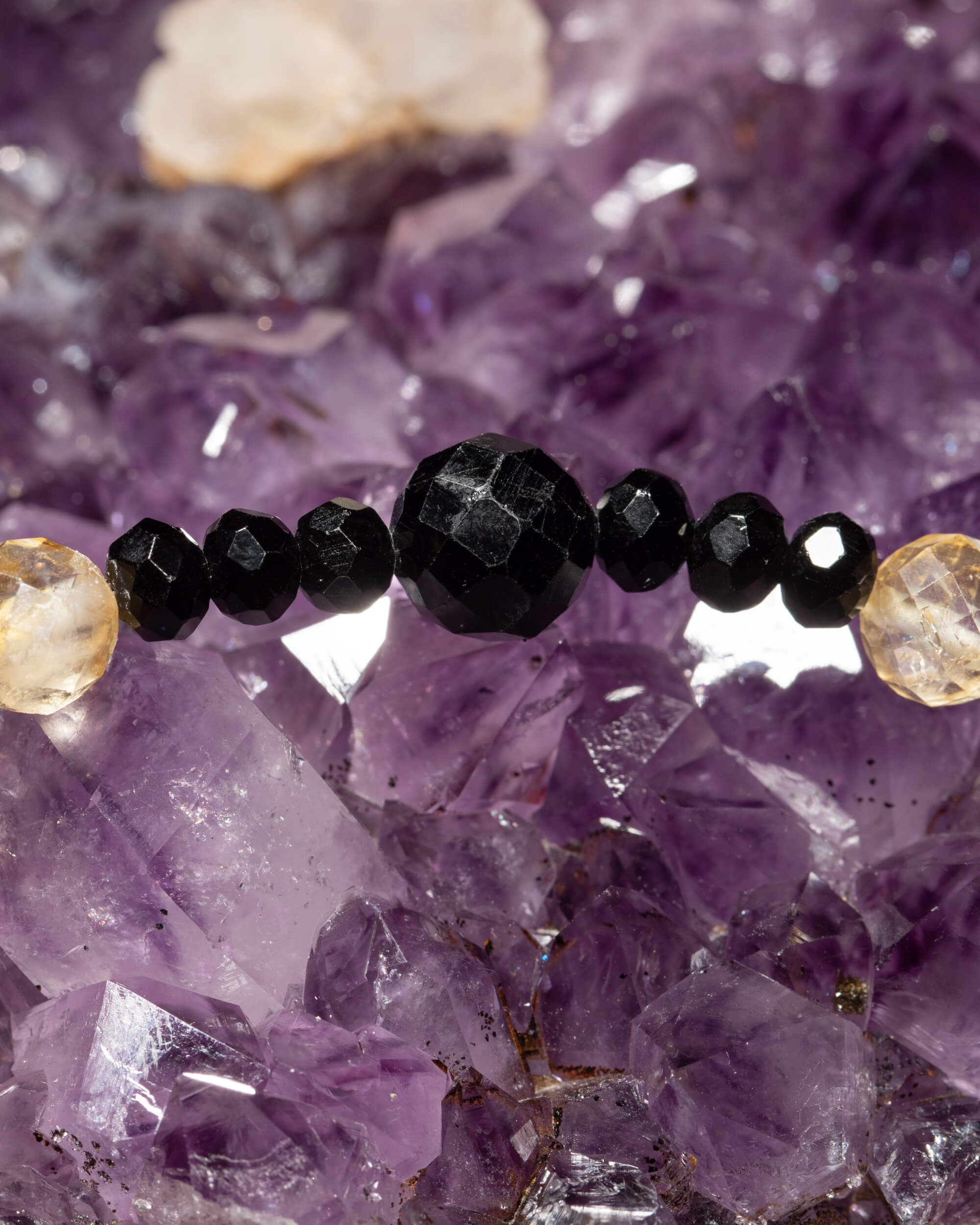 Codificador de Citrino y Turmalina Negra (35 cm)