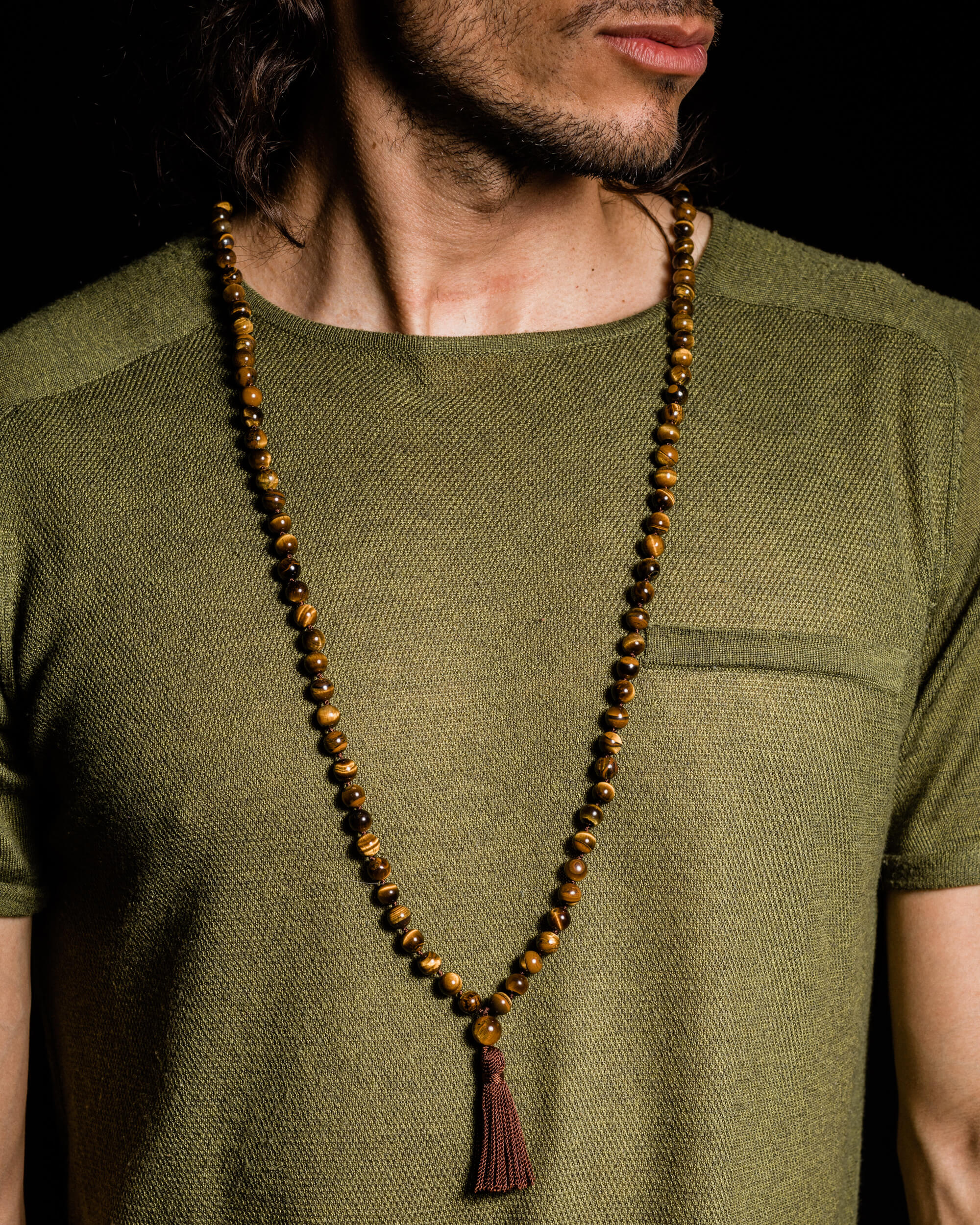 Japa Mala de Ojo de Tigre (8 mm)