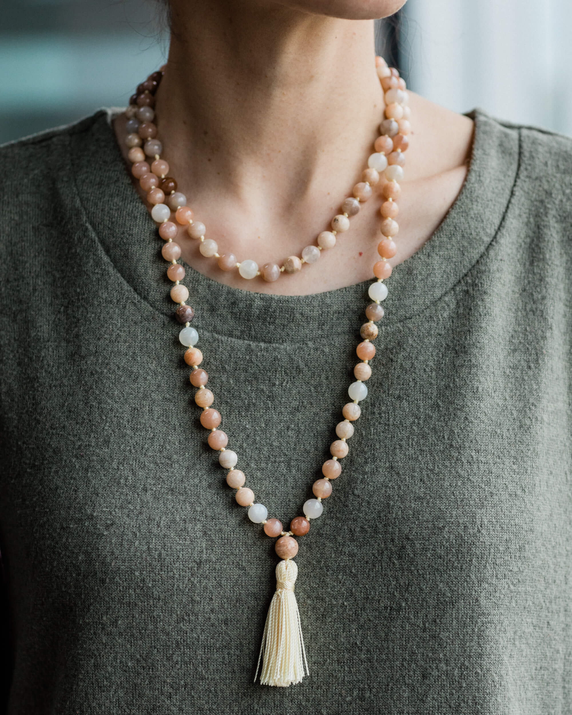 Japa Mala de Piedra Sol (8 mm)