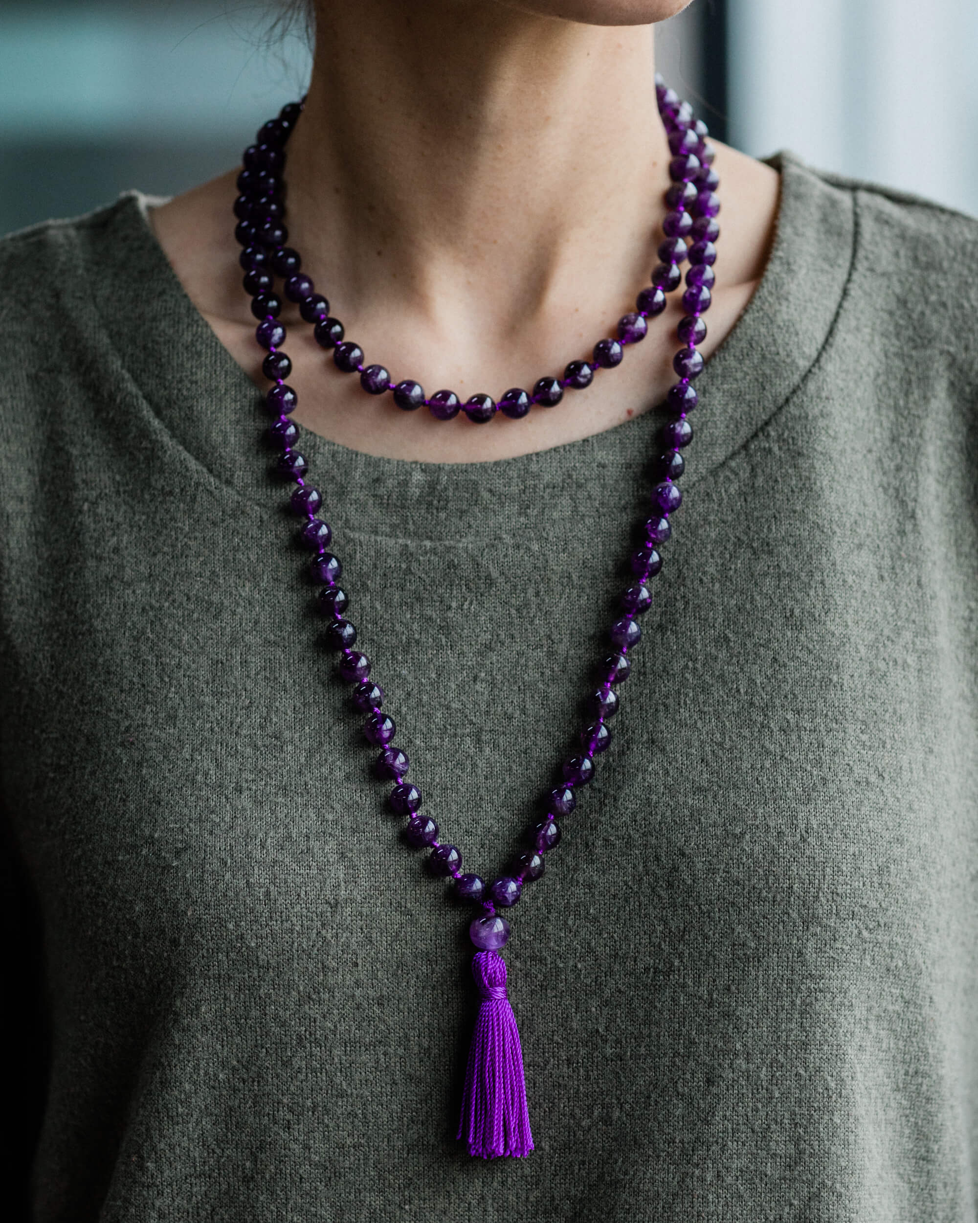 Japa Mala de Amatista (8 mm)