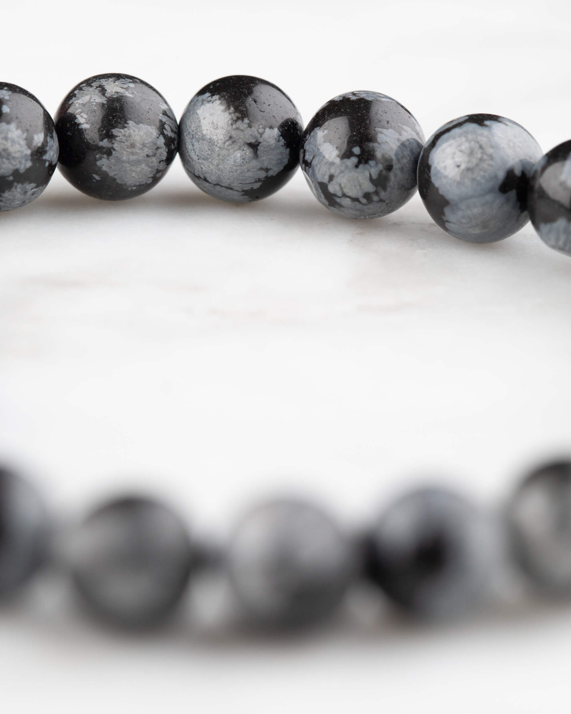 Pulsera de Obsidiana Copo de Nieve 8 mm - Liberación y Equilibrio