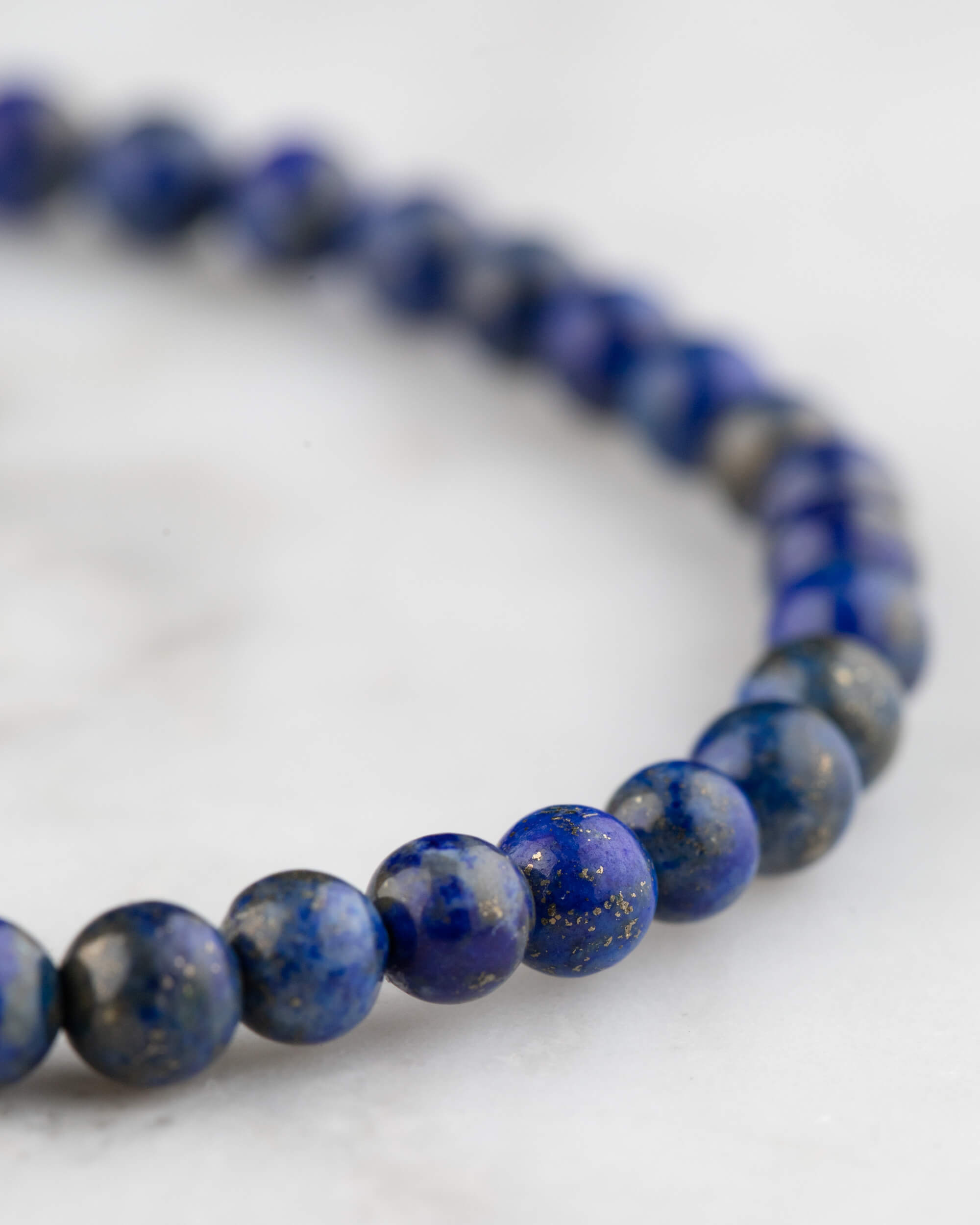 Pulsera de Lapislázuli 4 mm - Visión Sagrada y Verdad