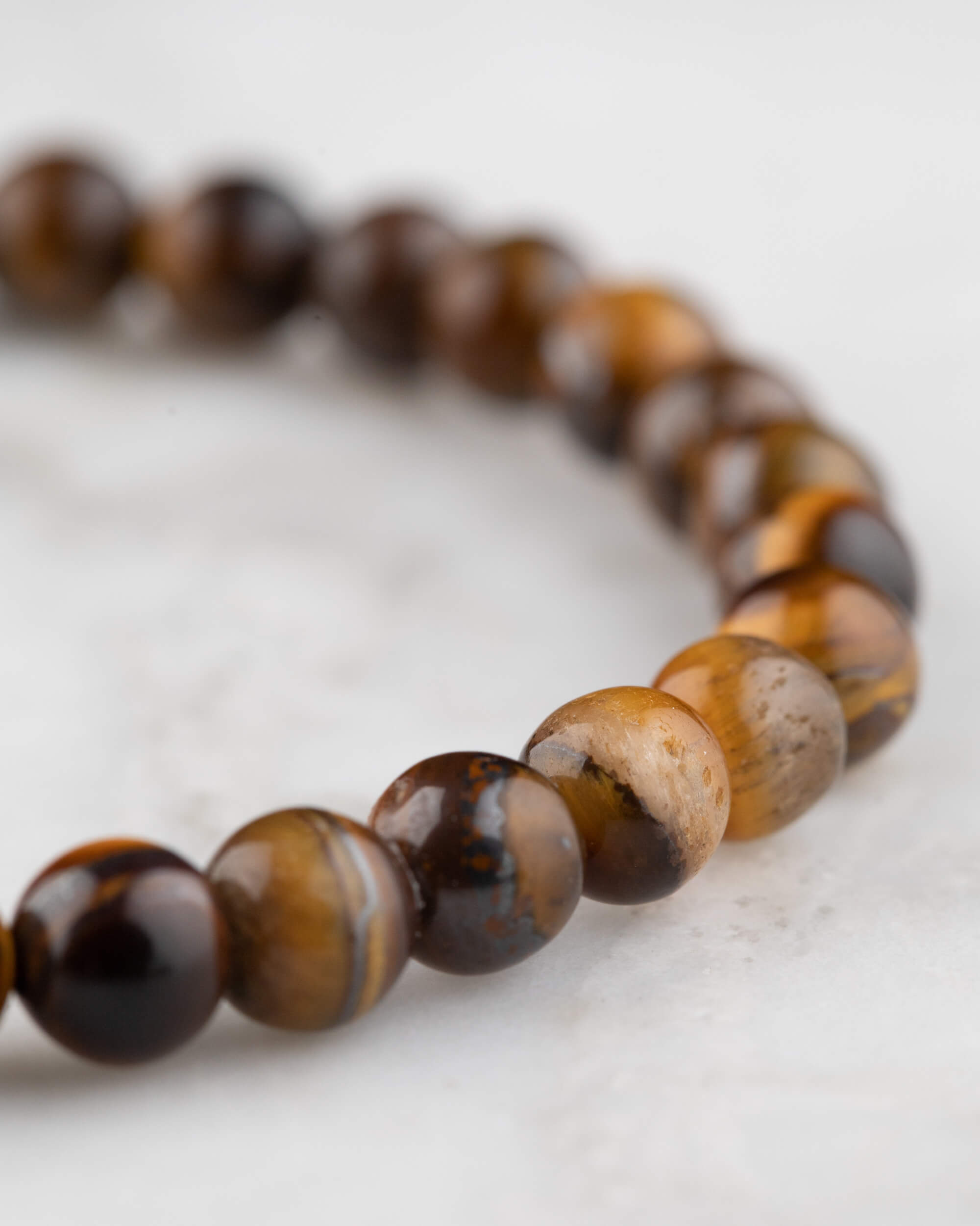 Pulsera de Ojo de Tigre 6 mm - Protección y Firmeza