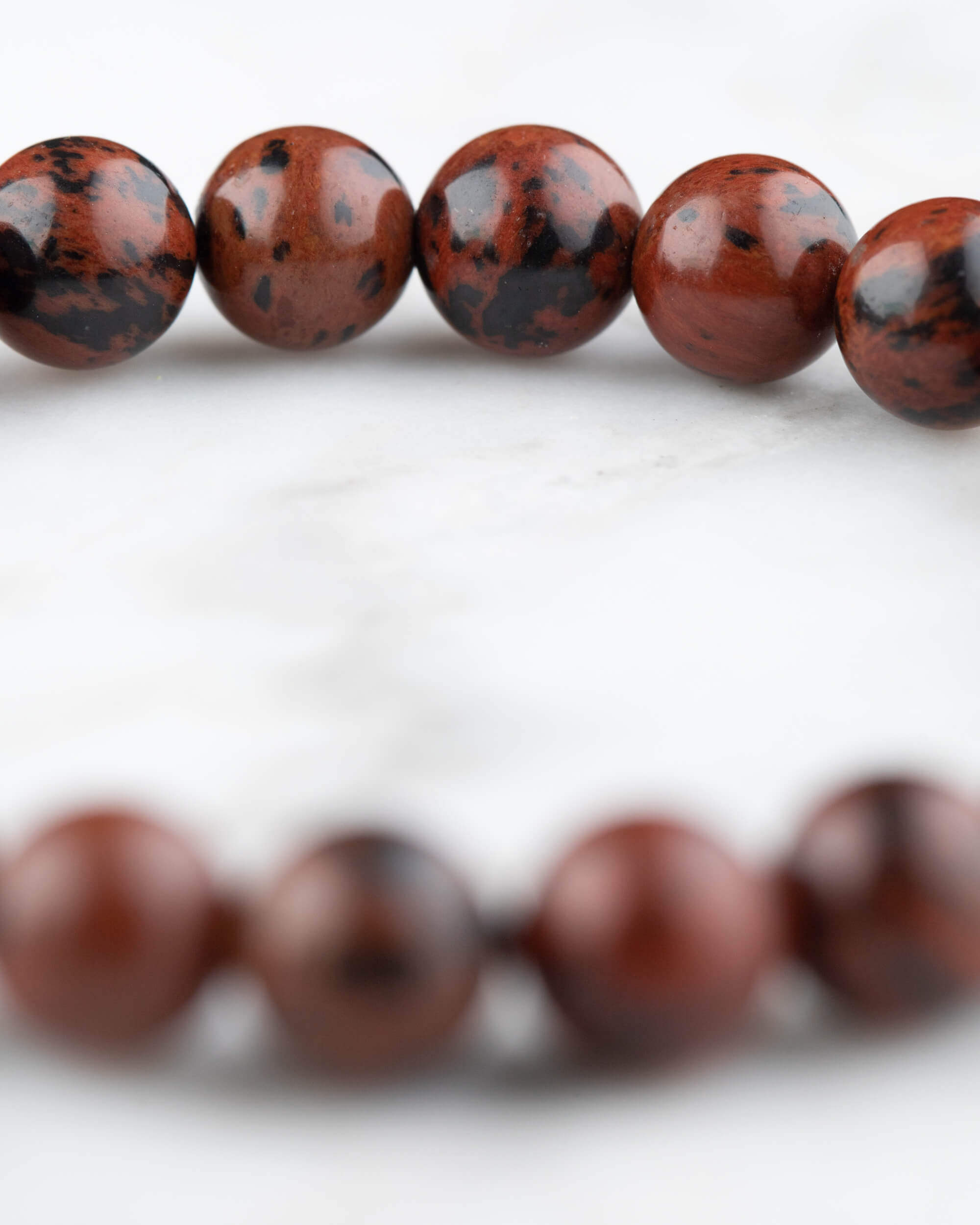 Pulsera de Obsidiana Caoba 8 mm - Fuerza y Estabilidad Emocional