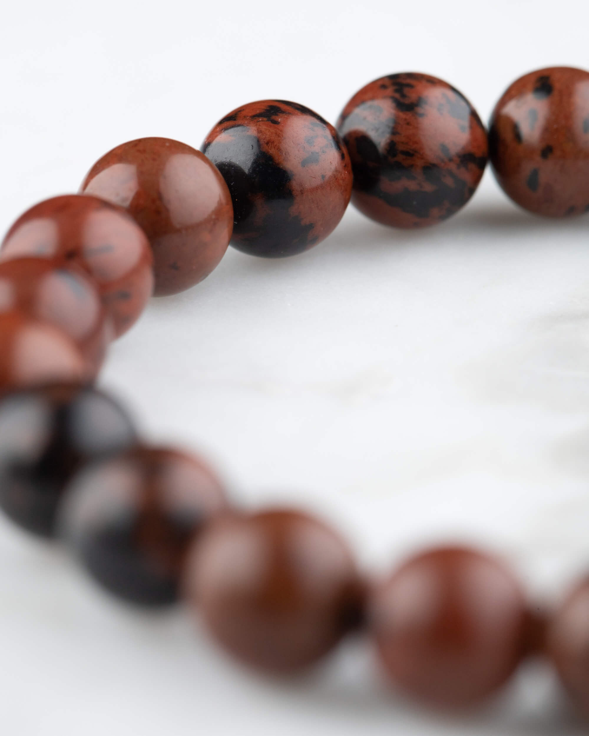 Pulsera de Obsidiana Caoba 8 mm - Fuerza y Estabilidad Emocional