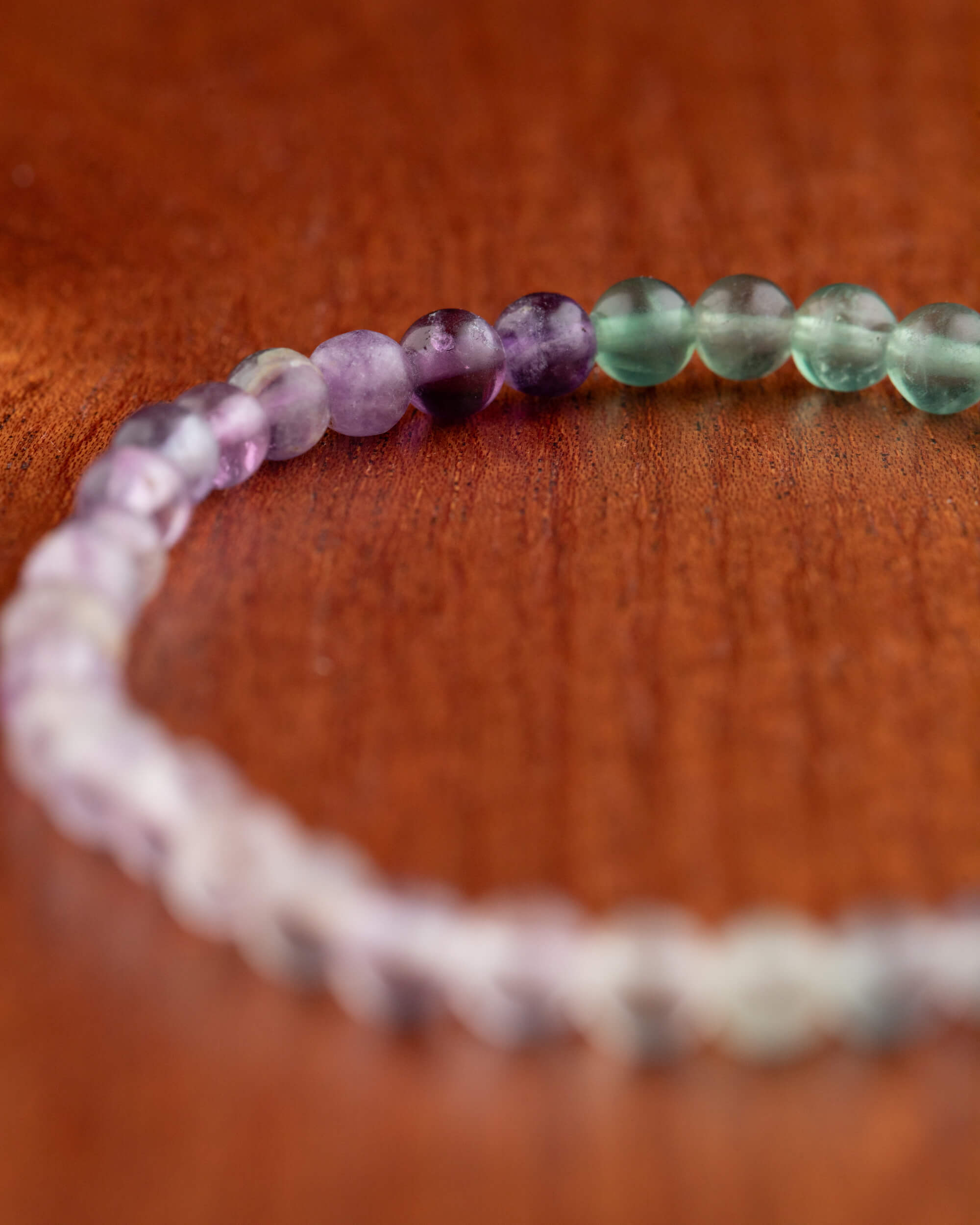 Pulsera de Fluorita 4 mm - Claridad Mental (Degradado)