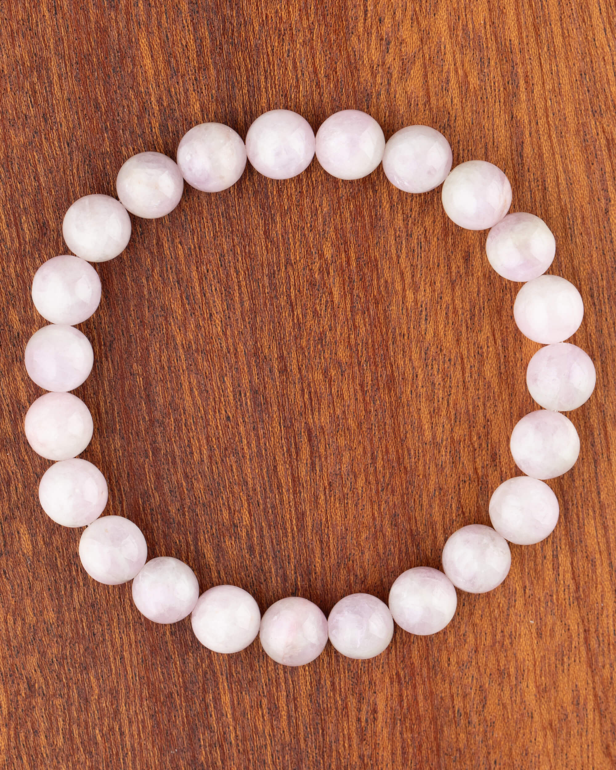 Pulsera de Kunzita 8 mm - Apertura Emocional y Ternura Sólida
