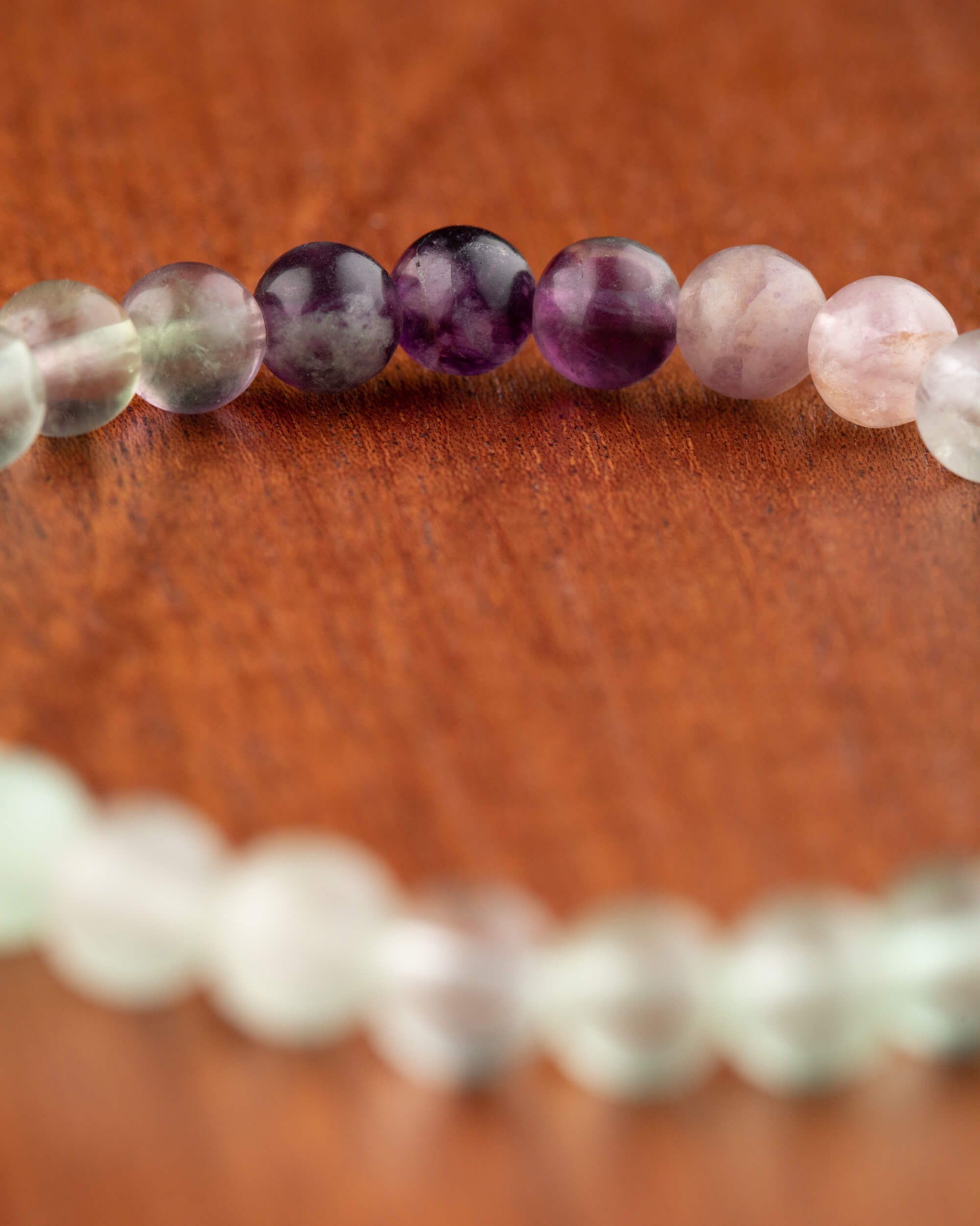 Pulsera de Fluorita 6 mm - Orden y Claridad Mental (Degradado)