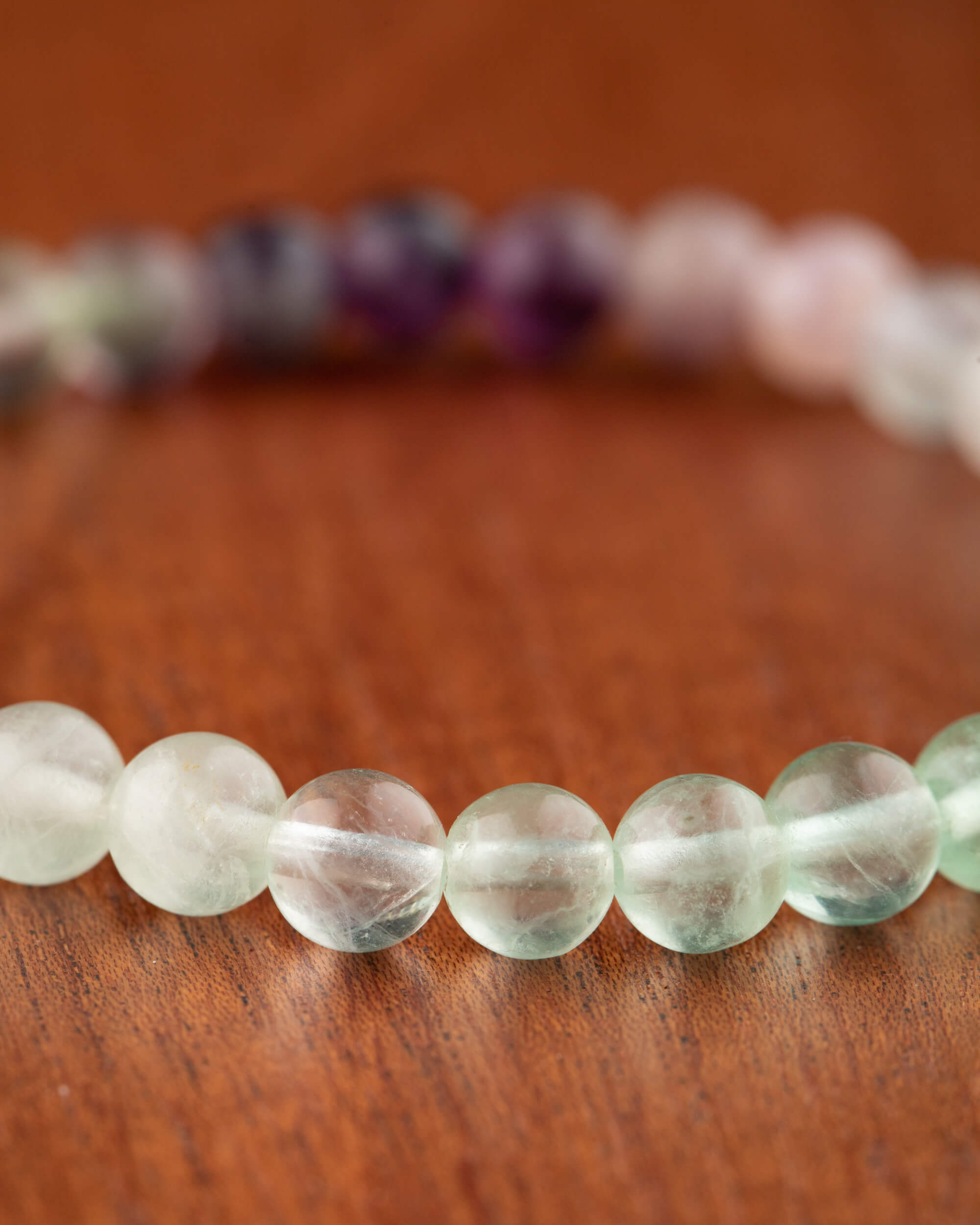 Pulsera de Fluorita 6 mm - Orden y Claridad Mental (Degradado)