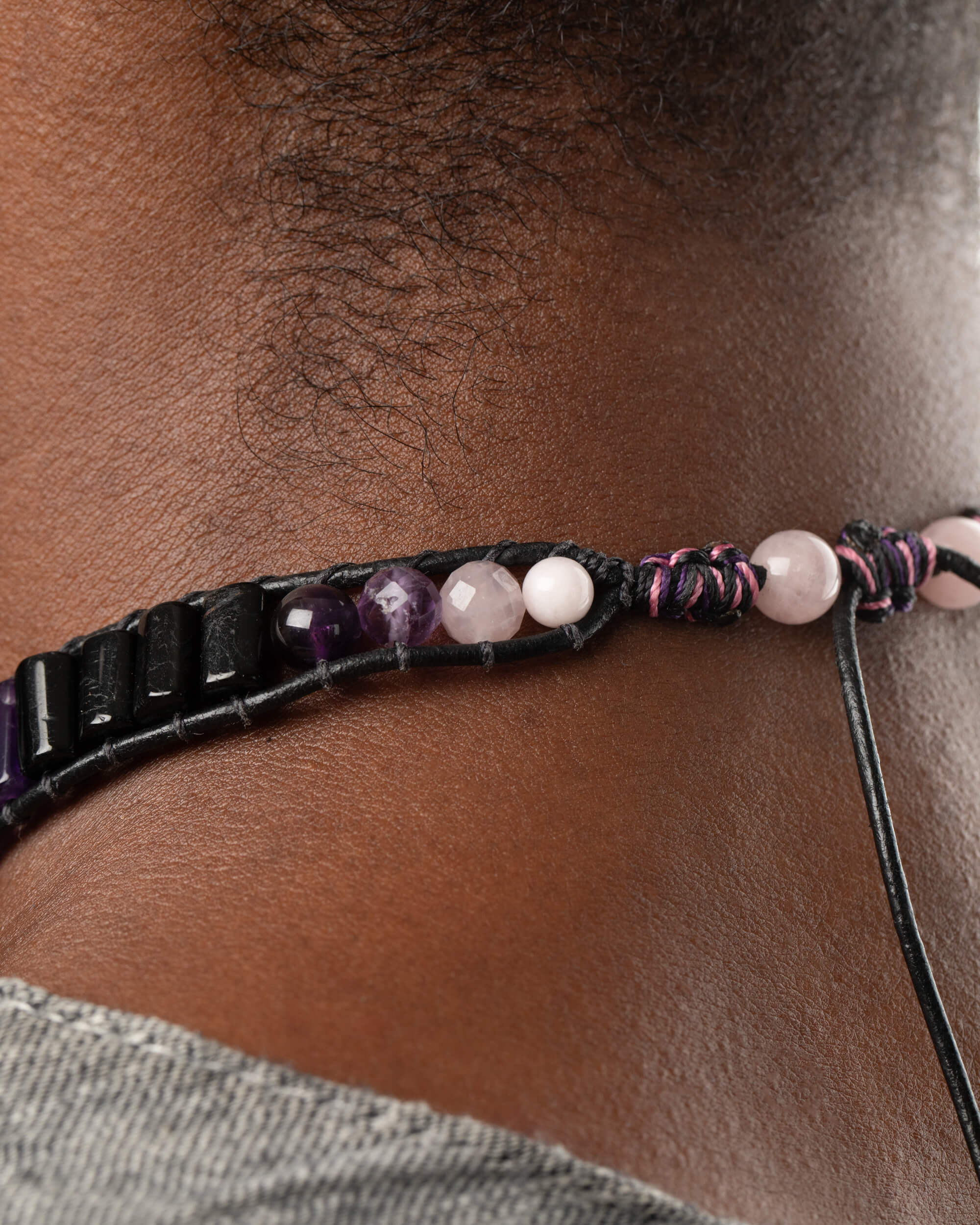 Collar Lunarium Ajustable - Refugio Lunar y Calma (Citrino y Piedra Luna)