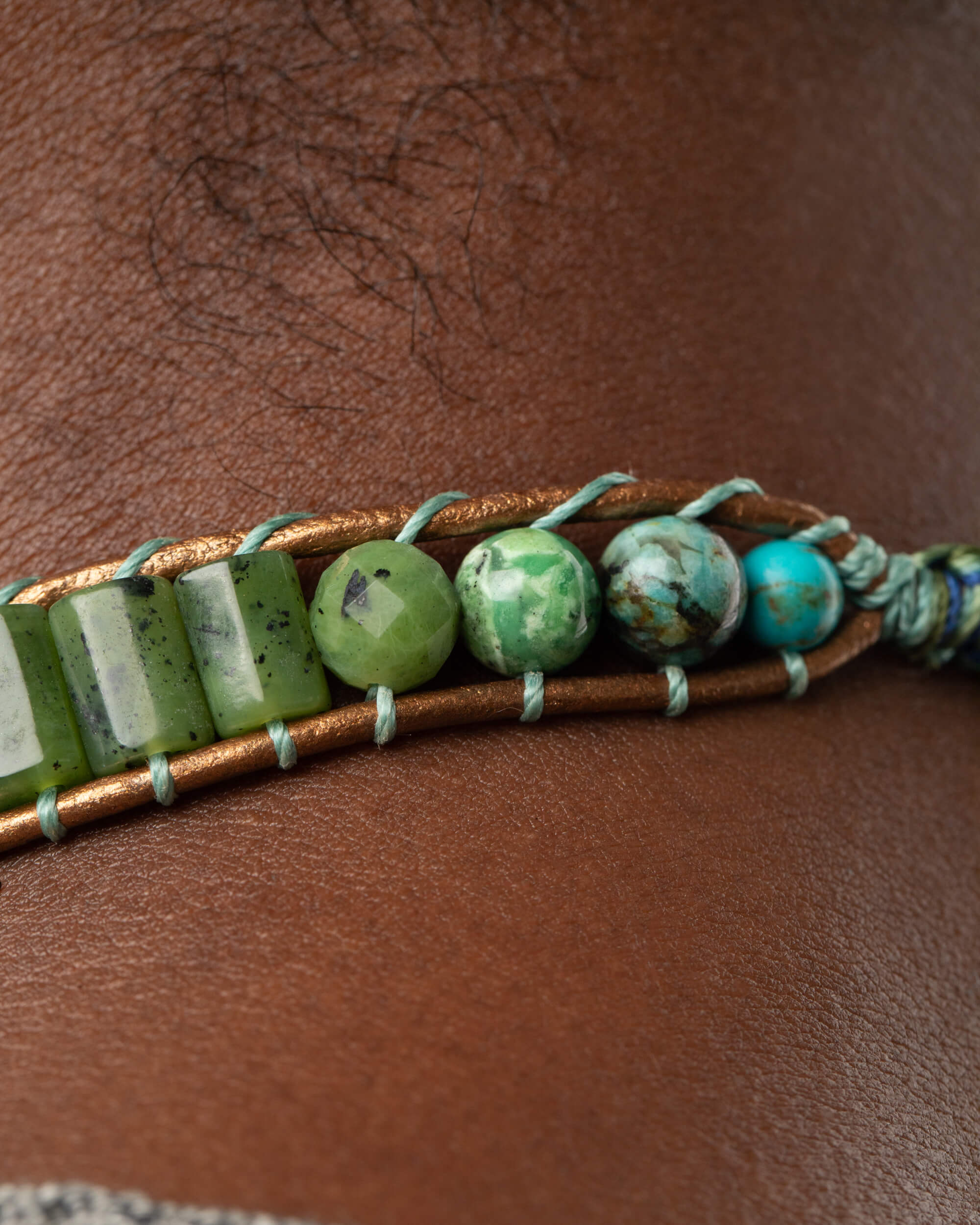 Collar Pleiades Ajustable - Voz Sanadora y Verdad (Crisoprasa y Turquesa)