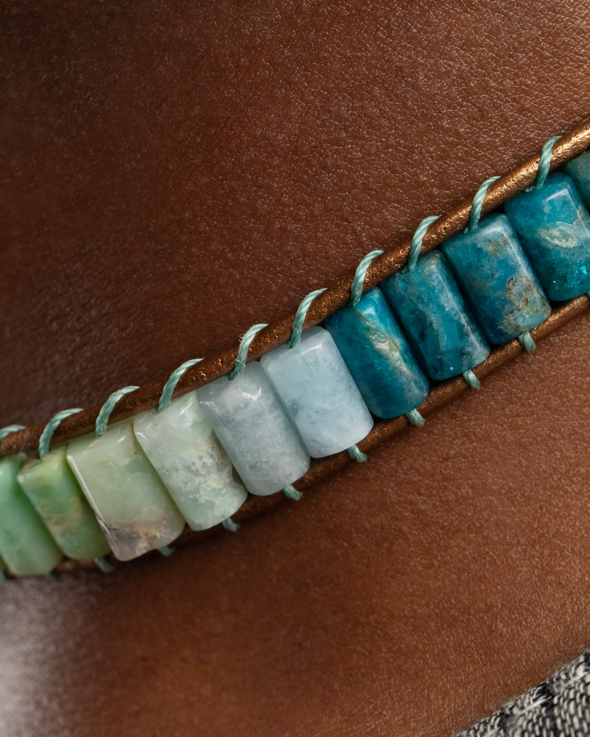 Collar Pleiades Ajustable - Voz Sanadora y Verdad (Crisoprasa y Turquesa)