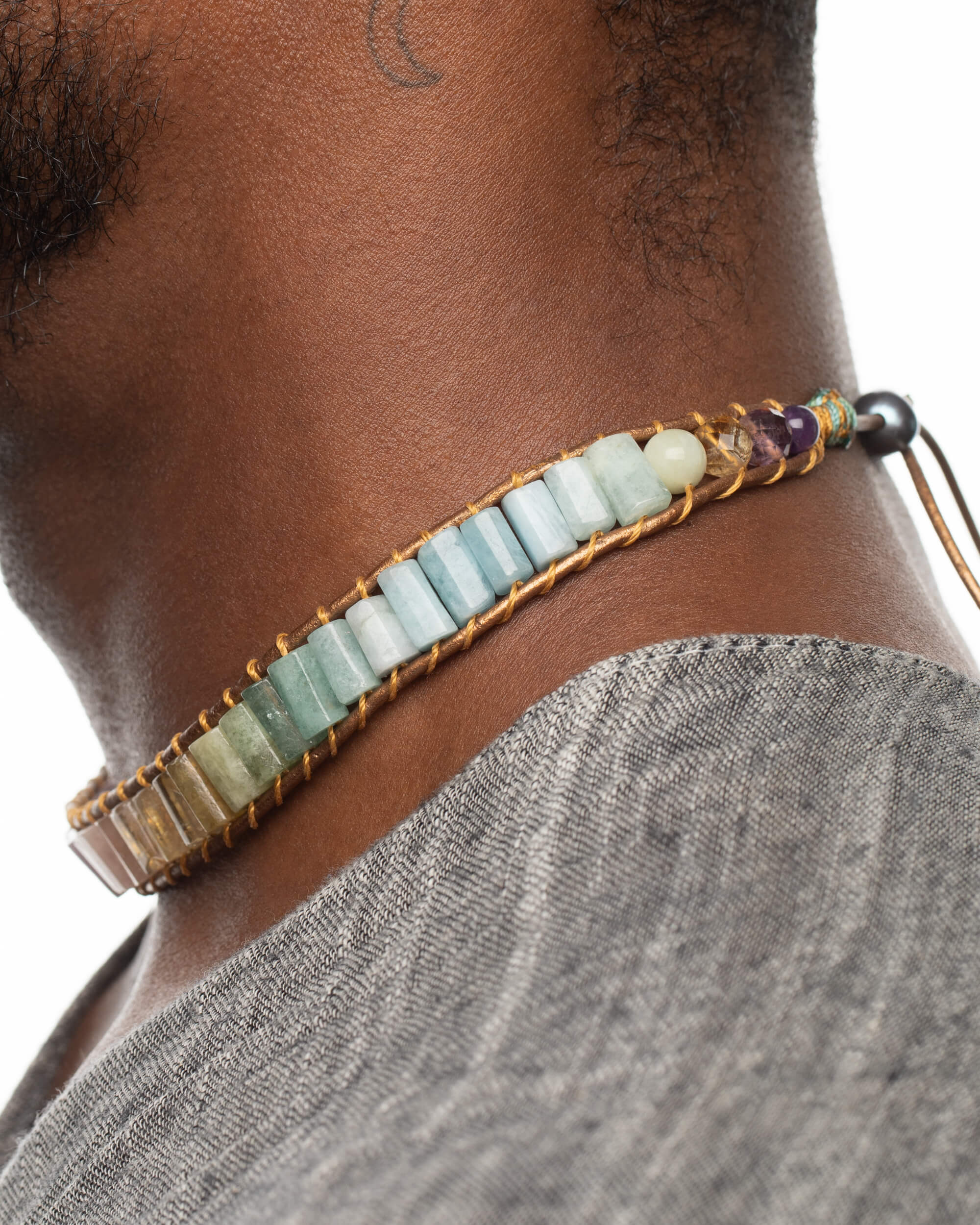 Collar Supernova Ajustable - Expansión Amorosa y Luz (Amatista y Morganita)