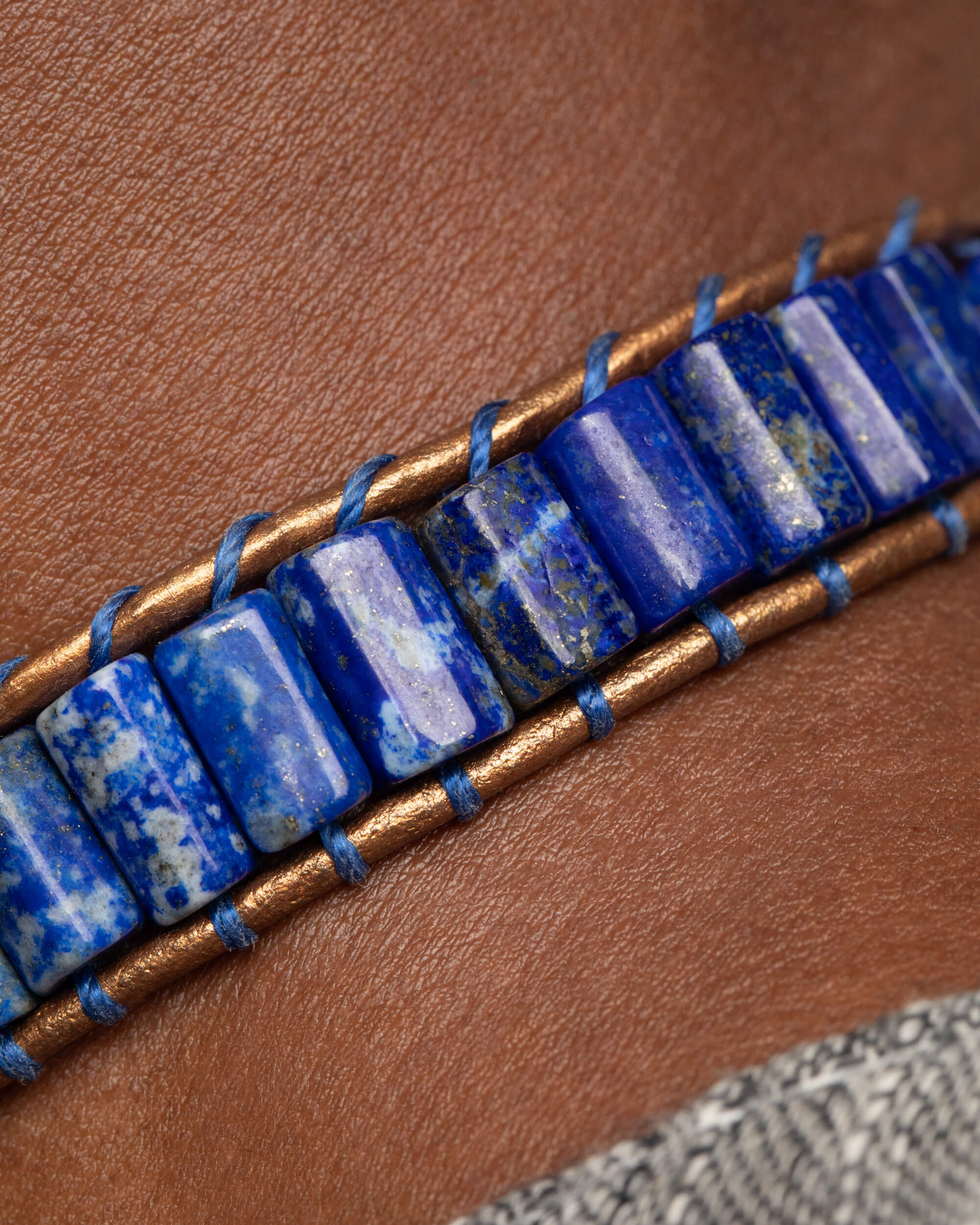 Collar Polaris Ajustable - Norte Interno y Dirección (Aguamarina y Lapislázuli)