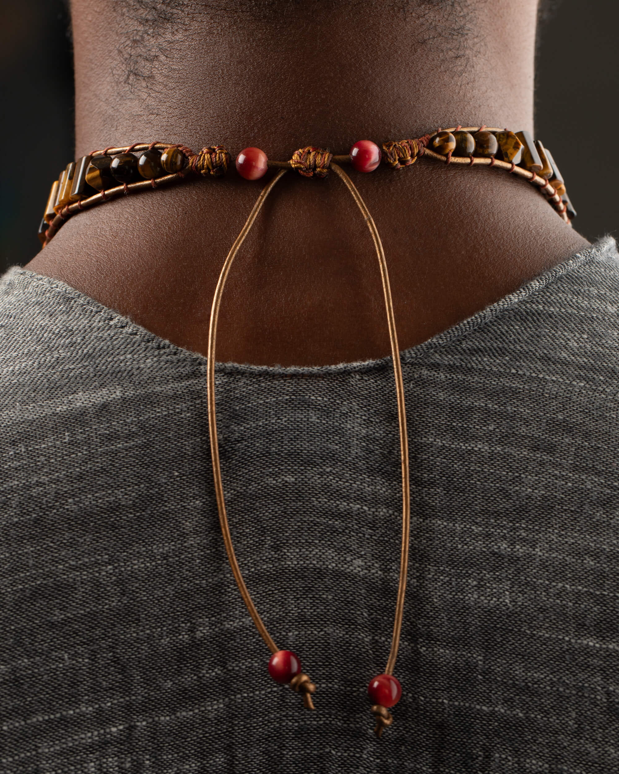 Collar Helios Ajustable - Fuego Gozoso y Vitalidad (Cornalina y Piedra Sol)