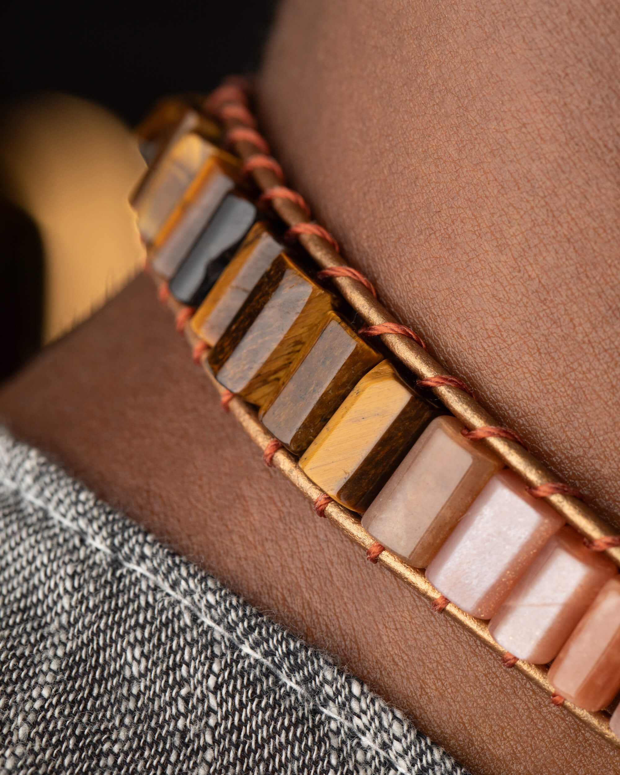 Collar Helios Ajustable - Fuego Gozoso y Vitalidad (Cornalina y Piedra Sol)