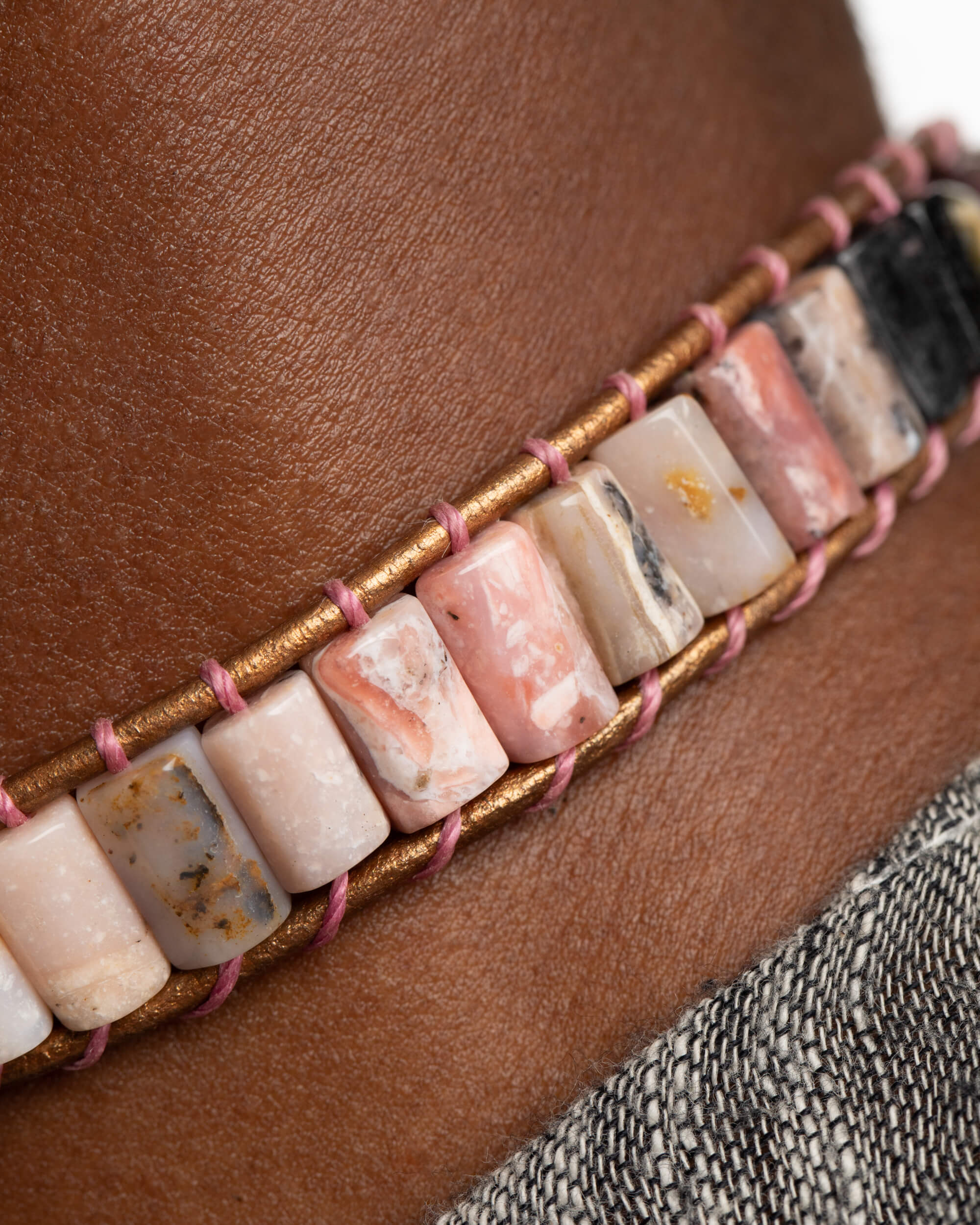 Collar Aurorium Ajustable - Amor Protegido y Dignidad (Ópalo Rosa y Citrino)