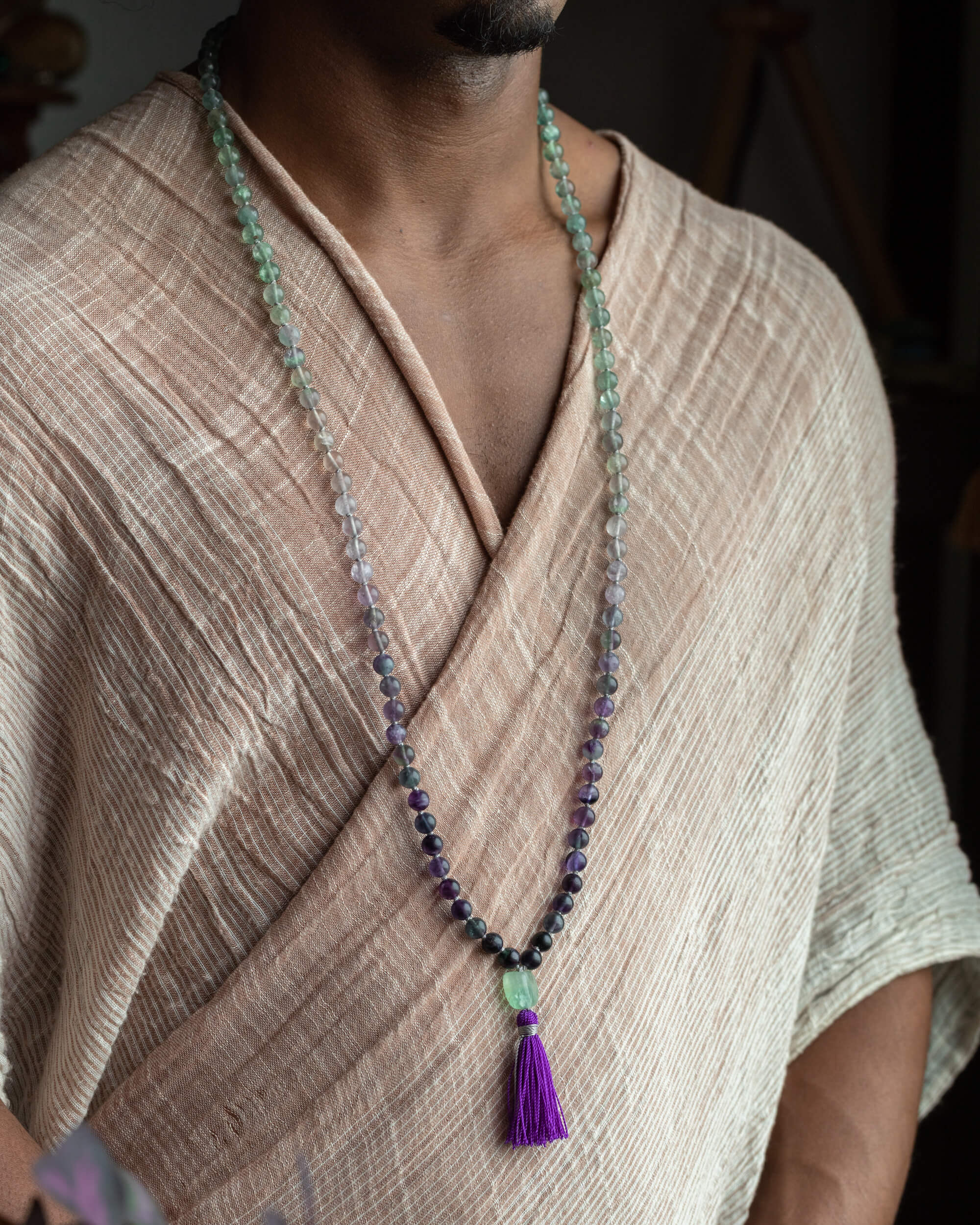 Japa Mala de Fluorita (8 mm)