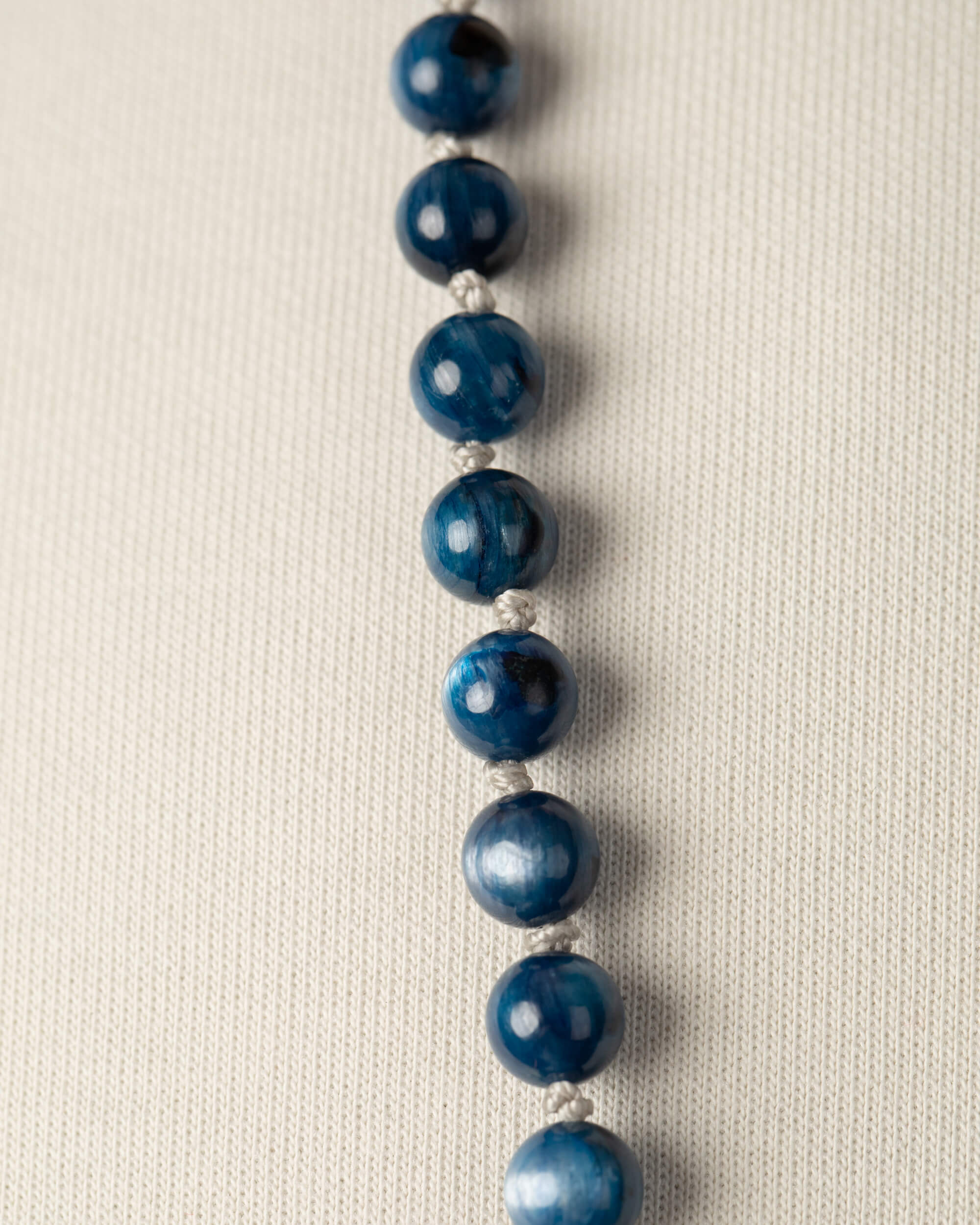 Codificador Doble Cianita y Piedra Luna 90 Cuentas - Comunicación Intuitiva (Agesta)