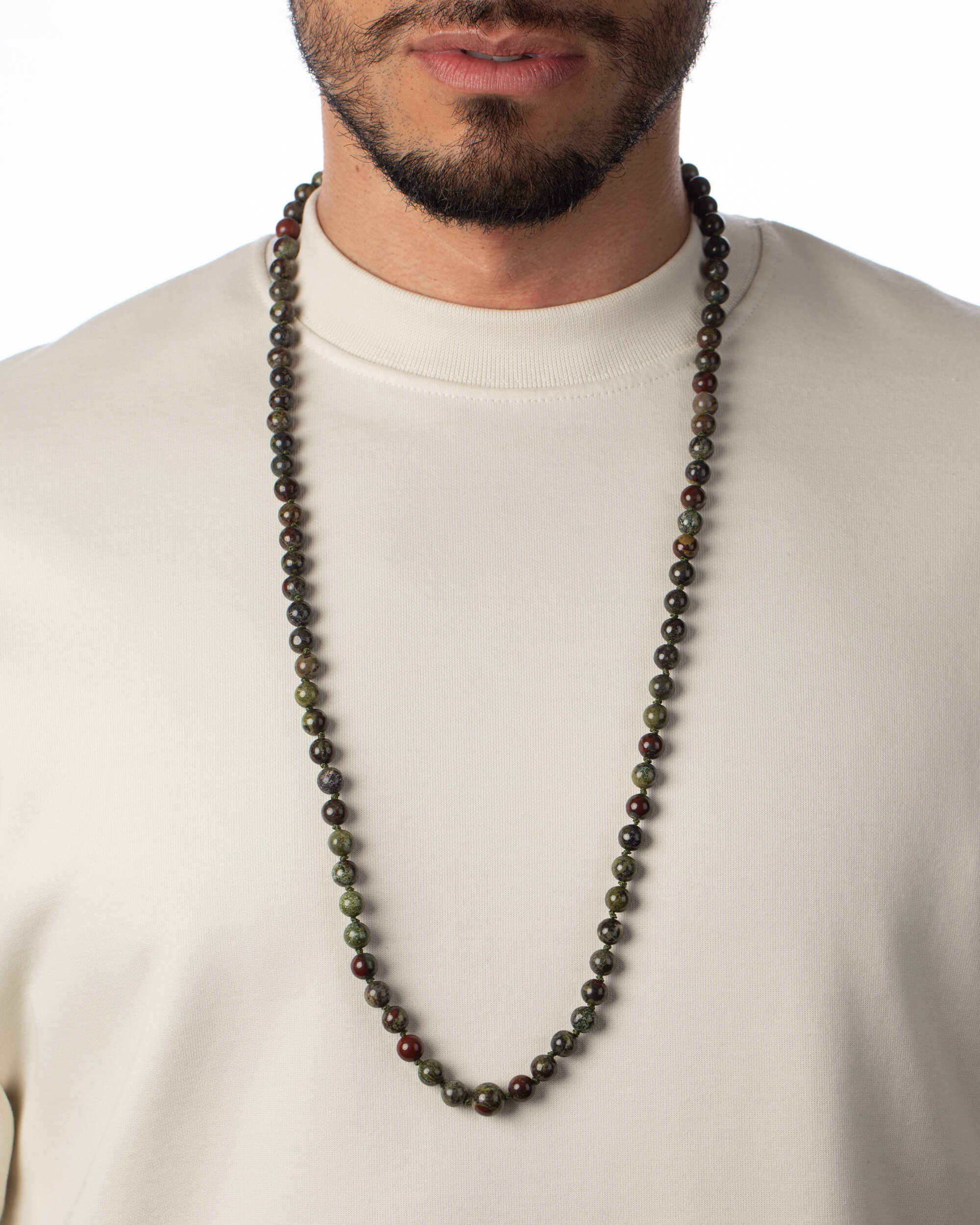 Codificador Doble Jaspe Sangre de Dragón 90 Cuentas - Poder Digno (Agesta)