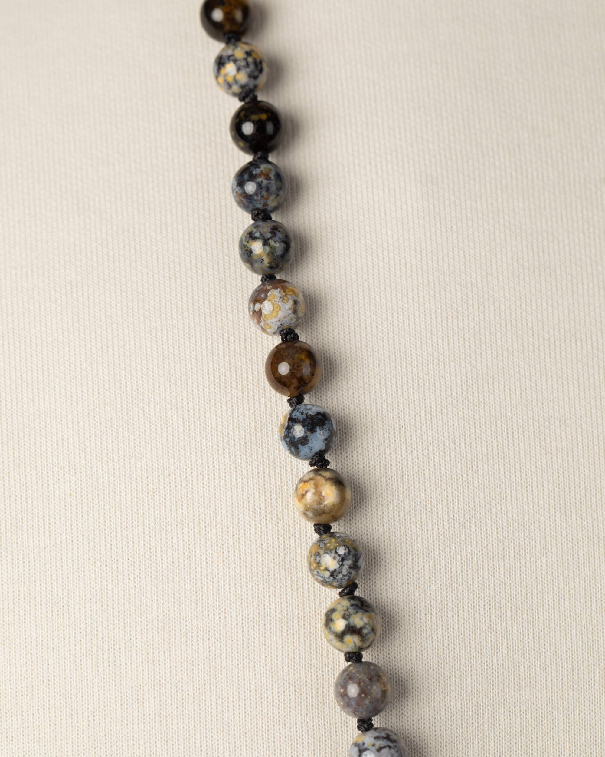 Codificador Doble Jaspe Oceánico Amarillo 90 Cuentas - Arraigo Luminoso (Agesta)