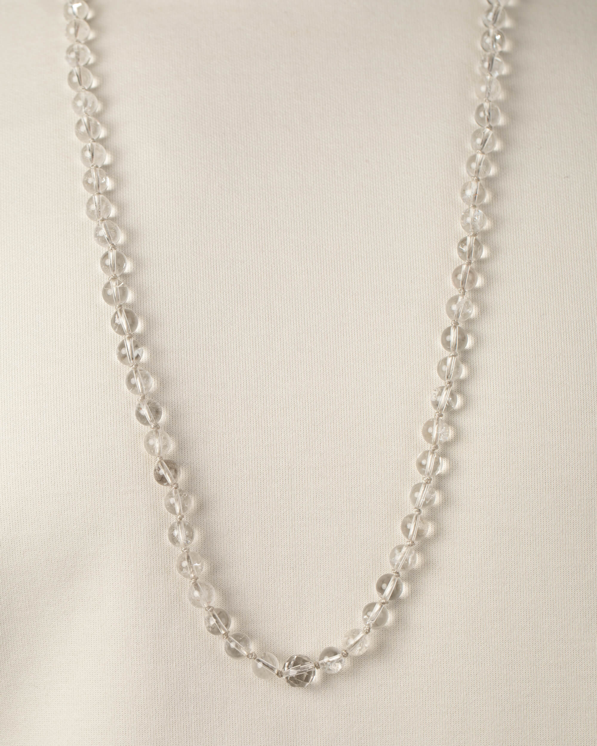 Codificador Doble Cuarzo Transparente 90 Cuentas - Claridad y Canal Puro (Agesta)