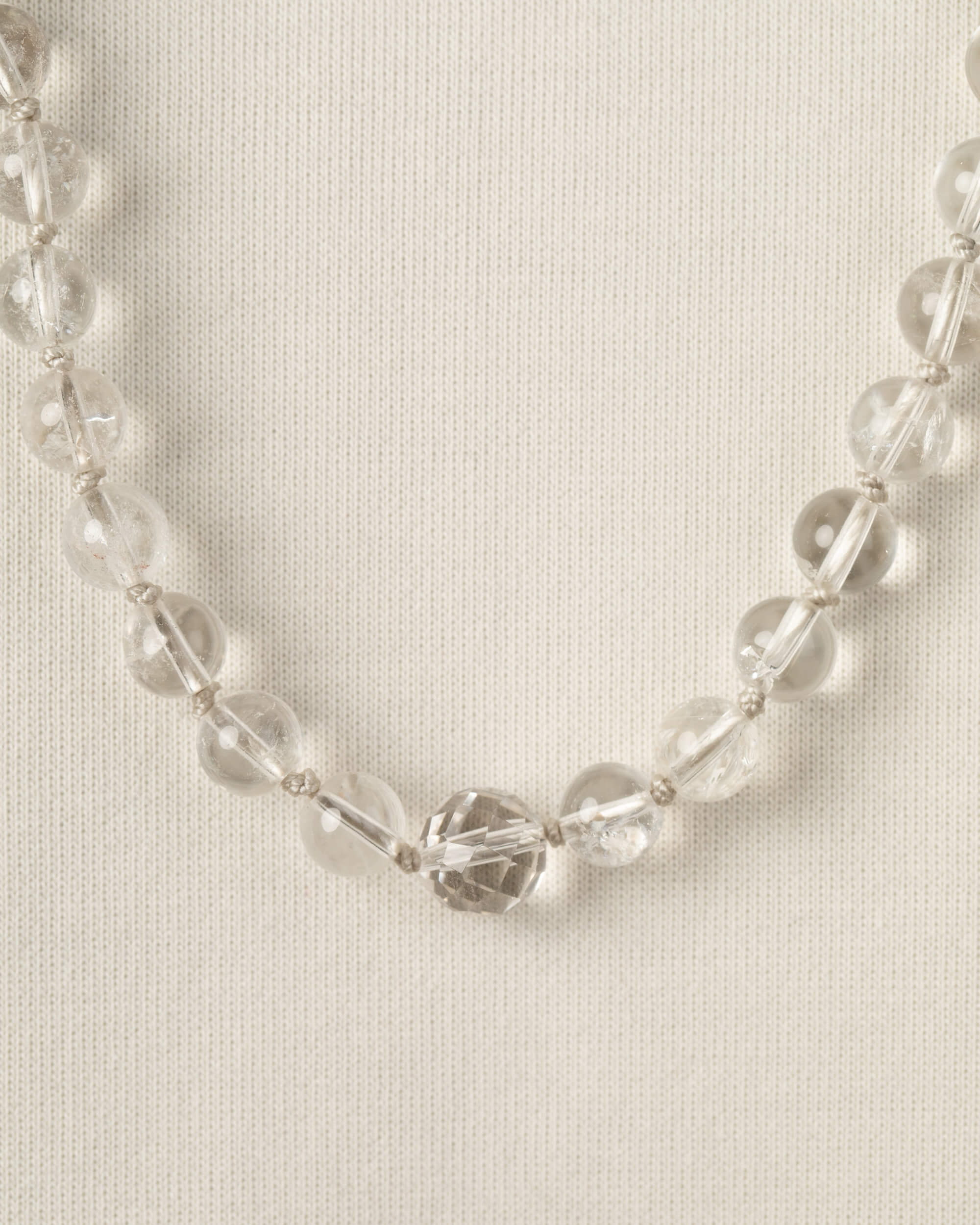 Codificador Doble Cuarzo Transparente 90 Cuentas - Claridad y Canal Puro (Agesta)