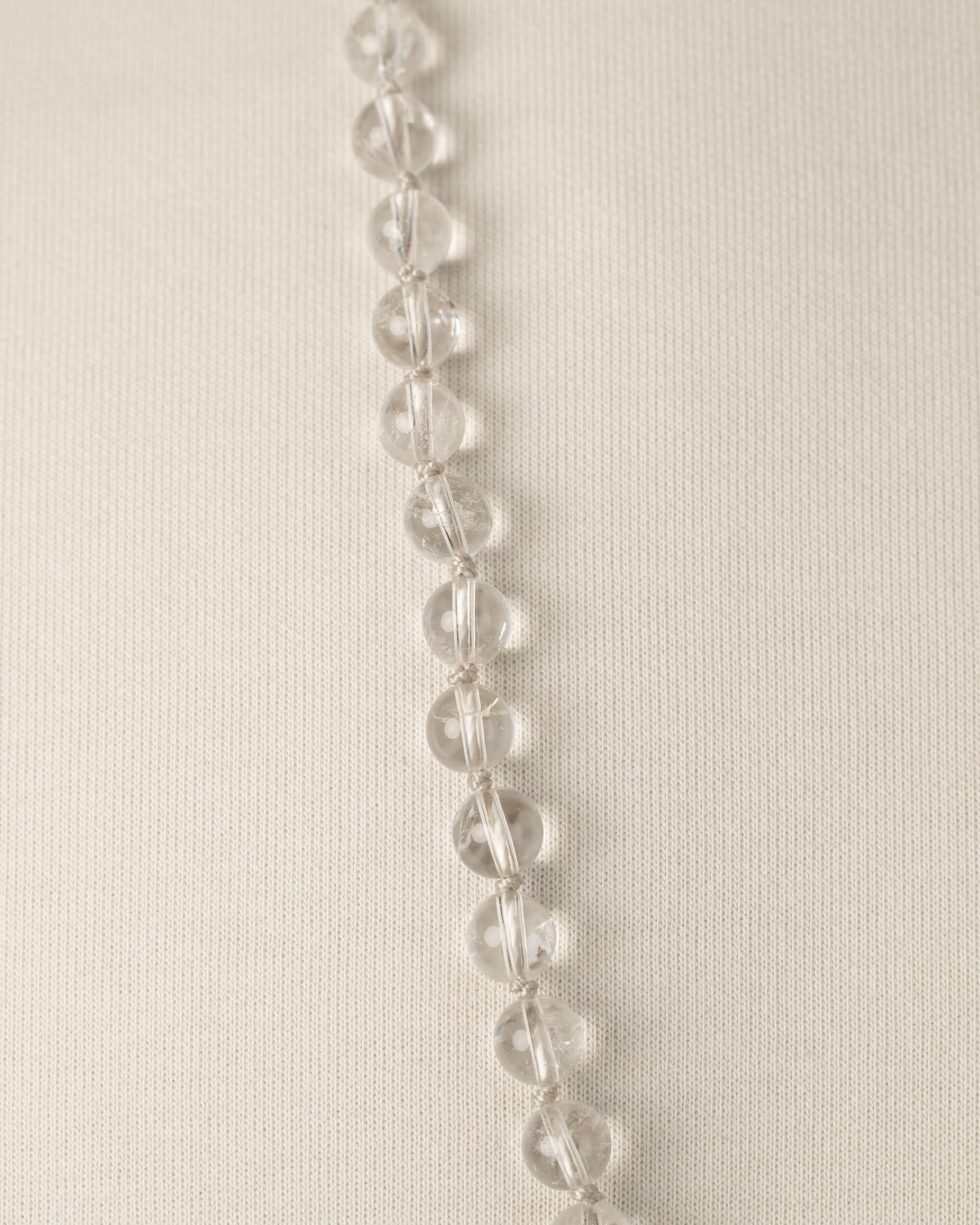 Codificador Doble Cuarzo Transparente 90 Cuentas - Claridad y Canal Puro (Agesta)