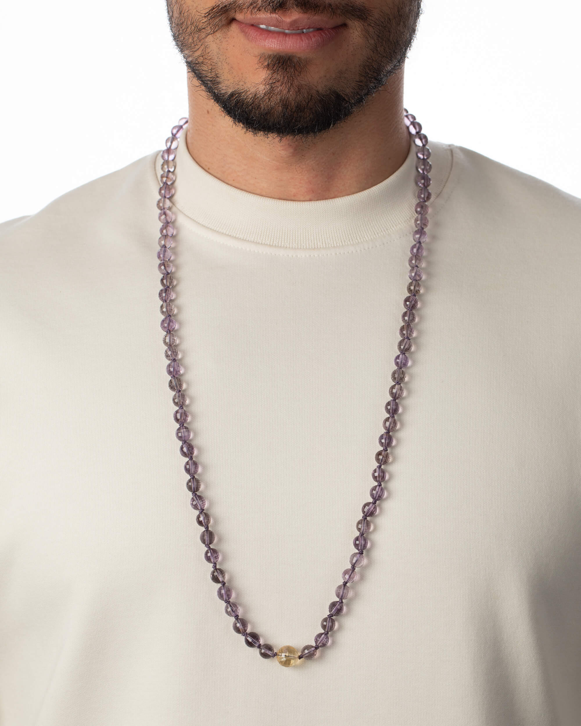 Codificador Doble Amatista y Citrino 90 Cuentas - Claridad y Voluntad (Agesta)