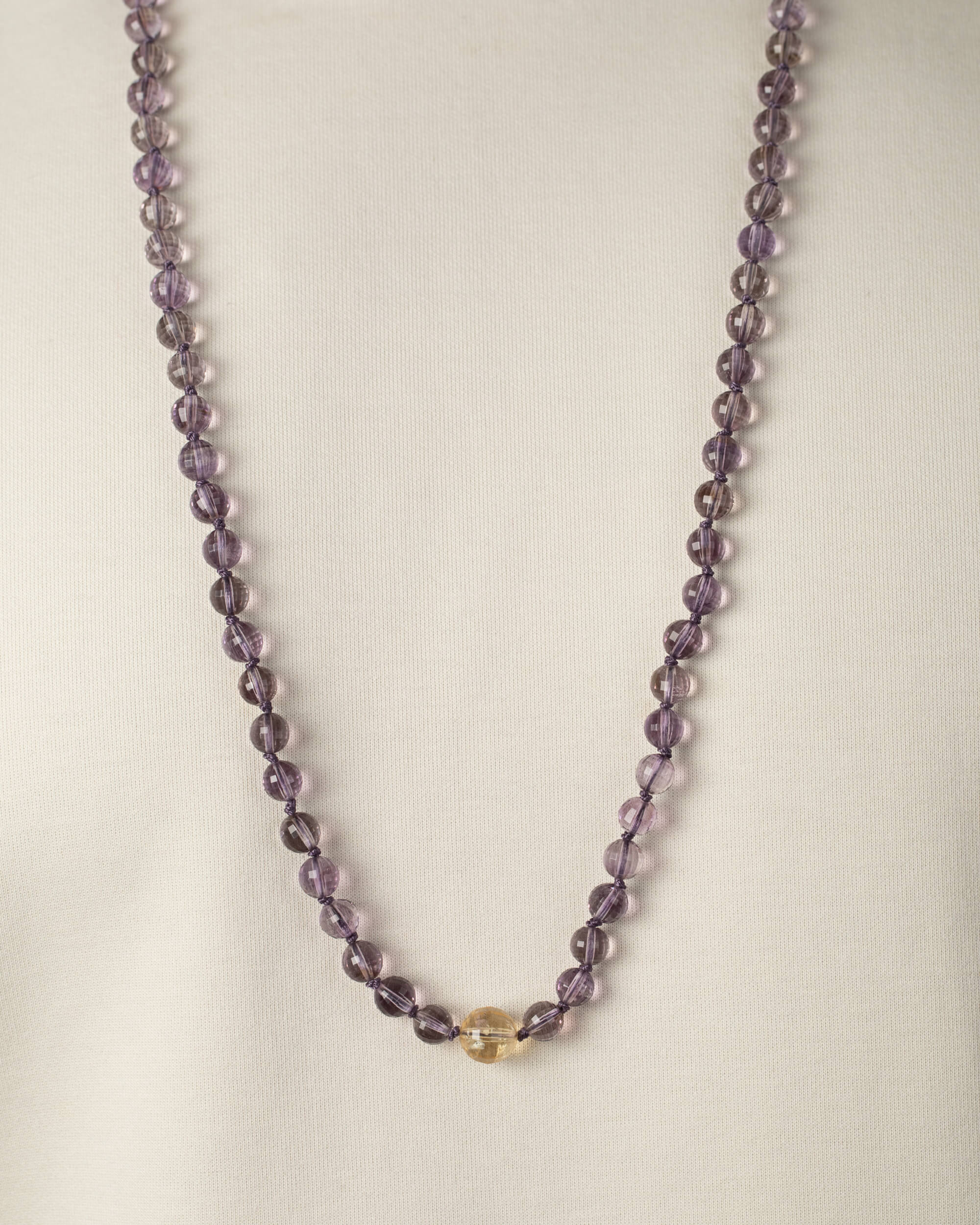 Codificador Doble Amatista y Citrino 90 Cuentas - Claridad y Voluntad (Agesta)