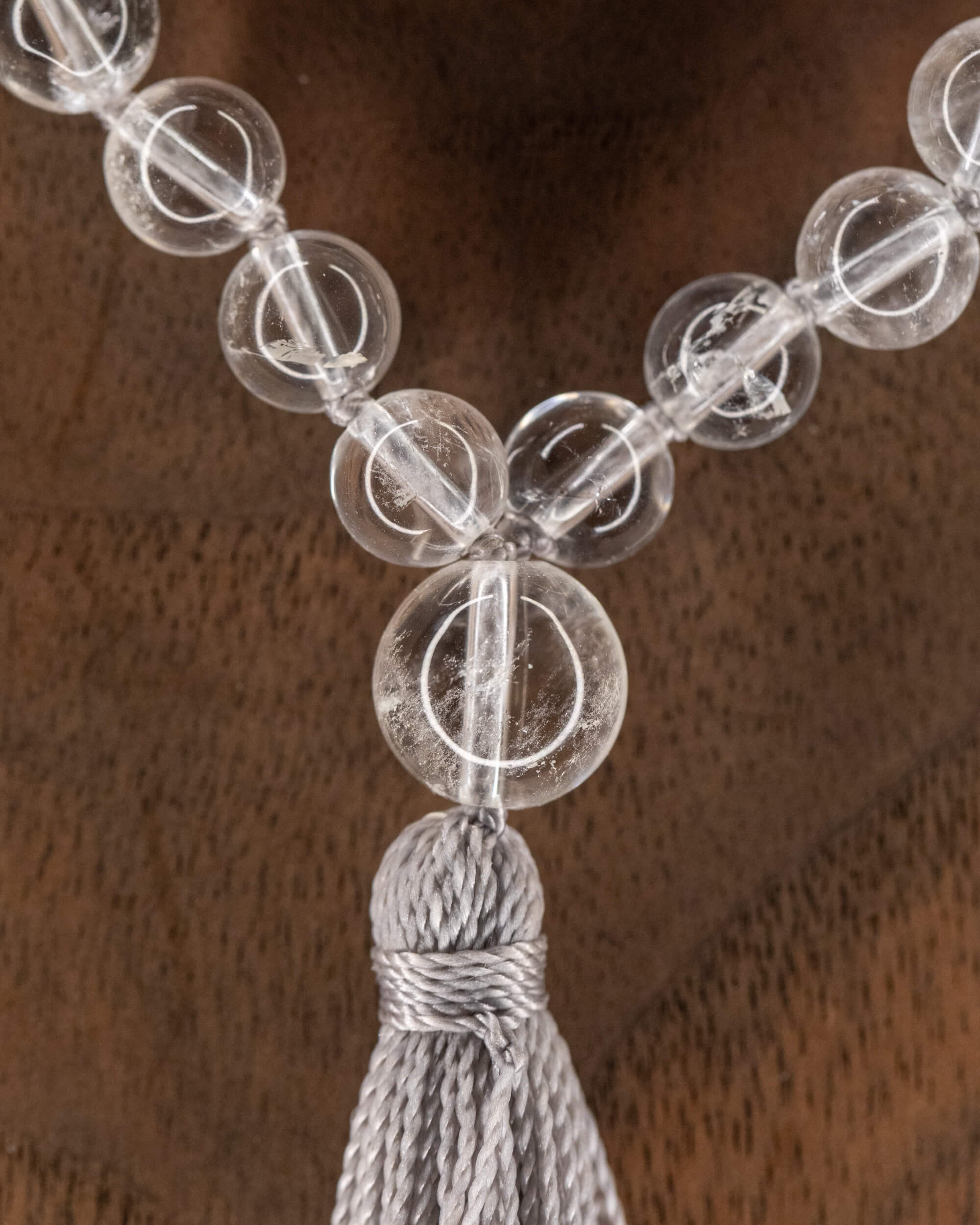 Japa Mala de Cuarzo Transparente (8 mm)