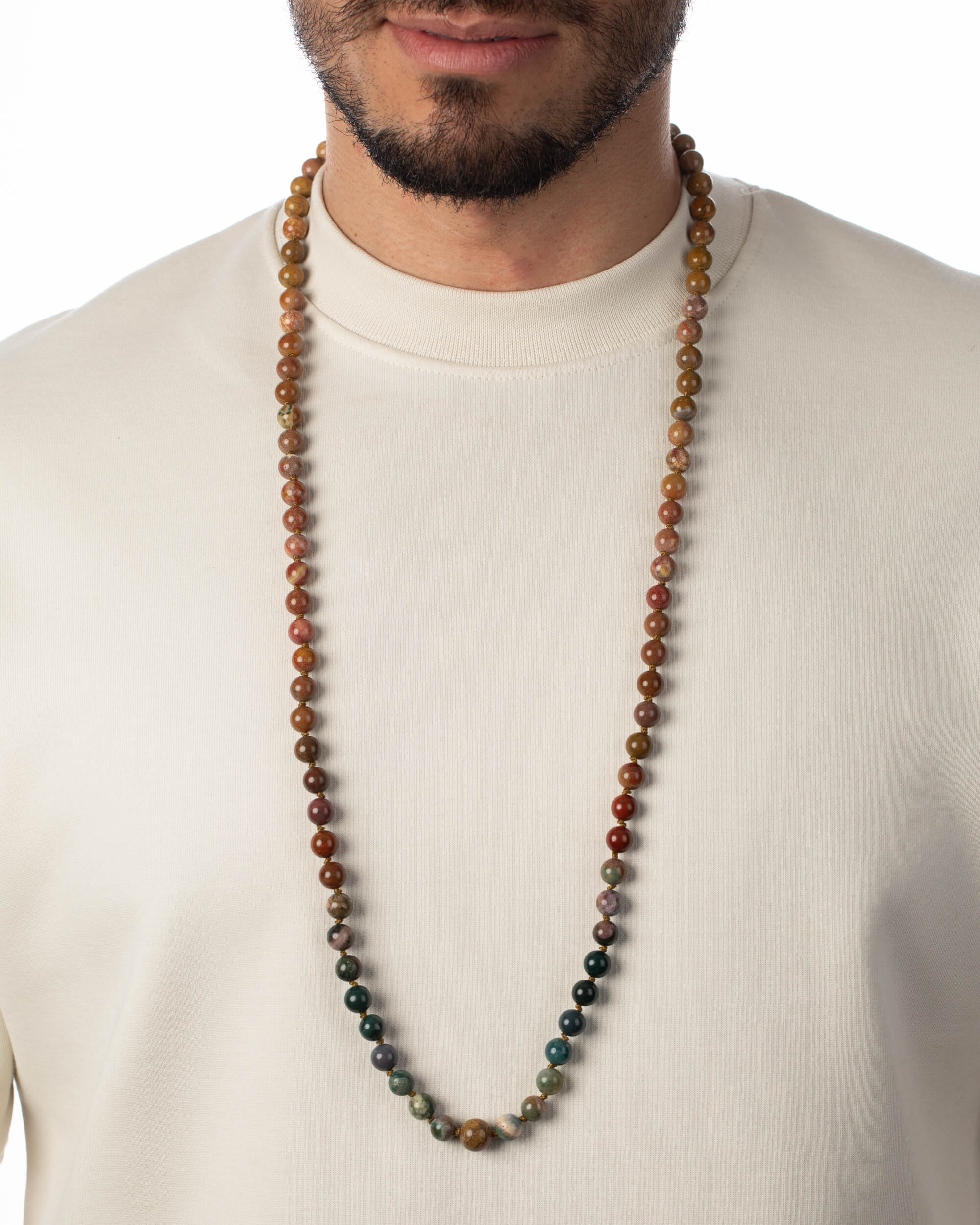 Codificador Doble Jaspe Oceánico 90 Cuentas - Calma y Ritmo Natural (Agesta)