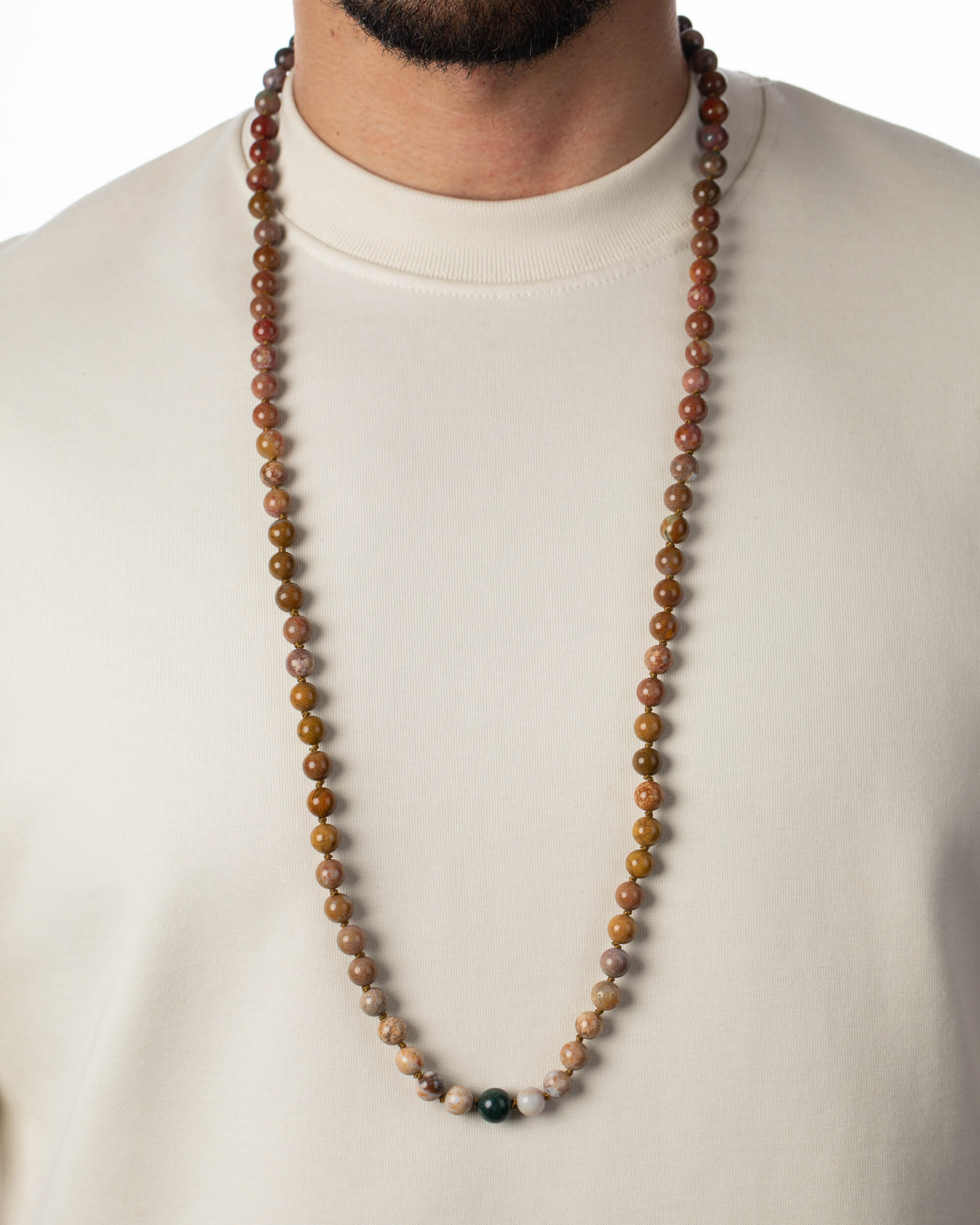 Codificador Doble Jaspe Oceánico 90 Cuentas - Calma y Ritmo Natural (Agesta)