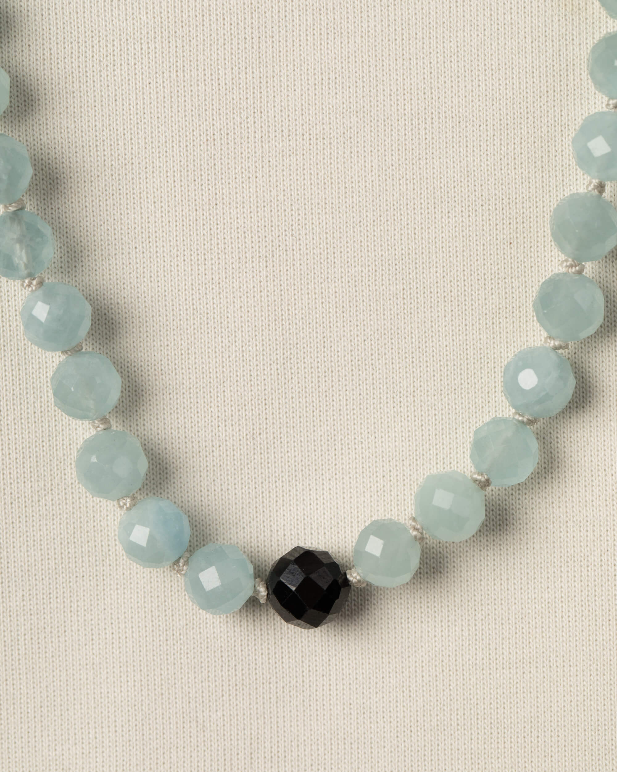 Codificador Doble de Aguamarina y Turmalina Negra (8 mm)