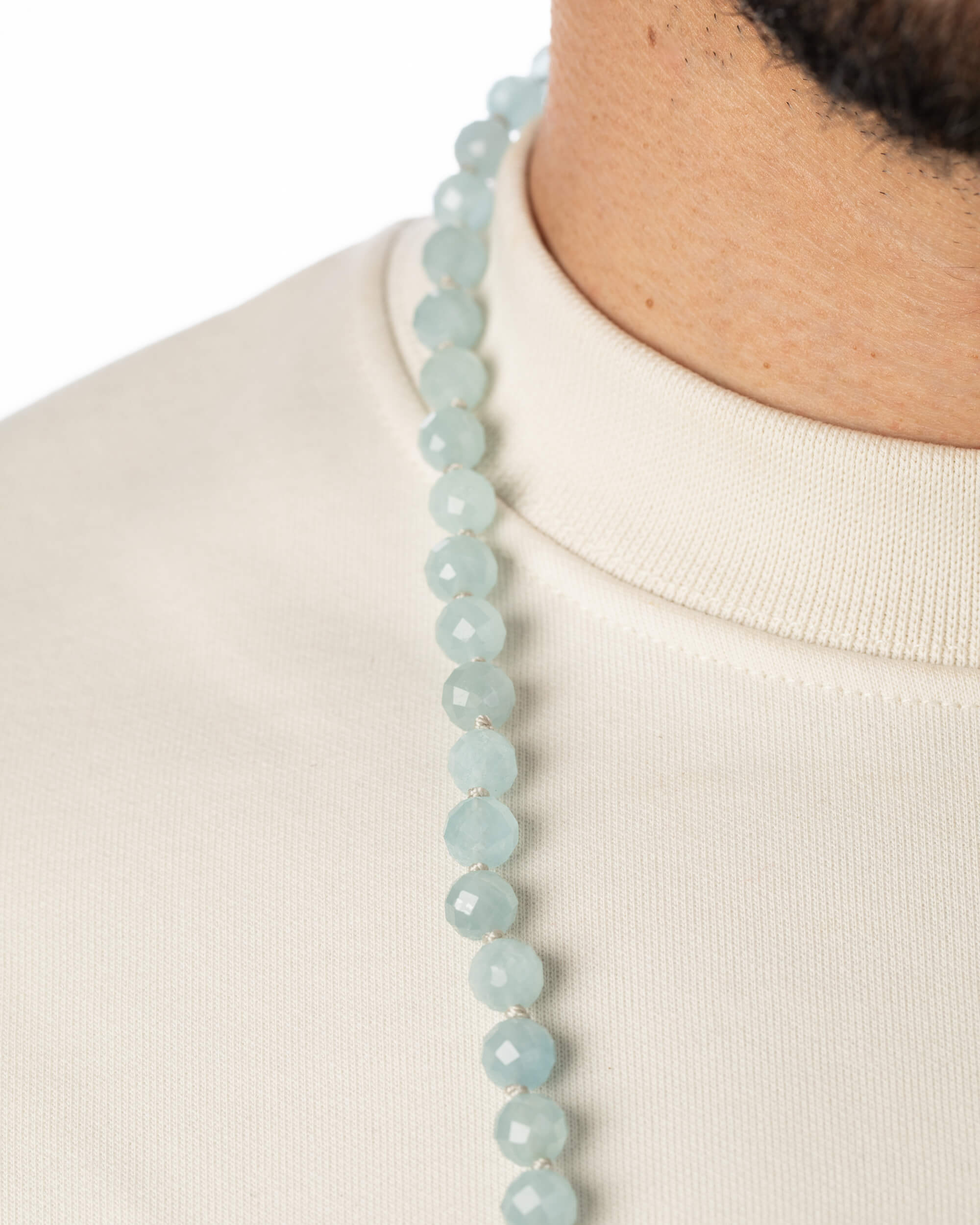 Codificador Doble de Aguamarina y Turmalina Negra (8 mm)