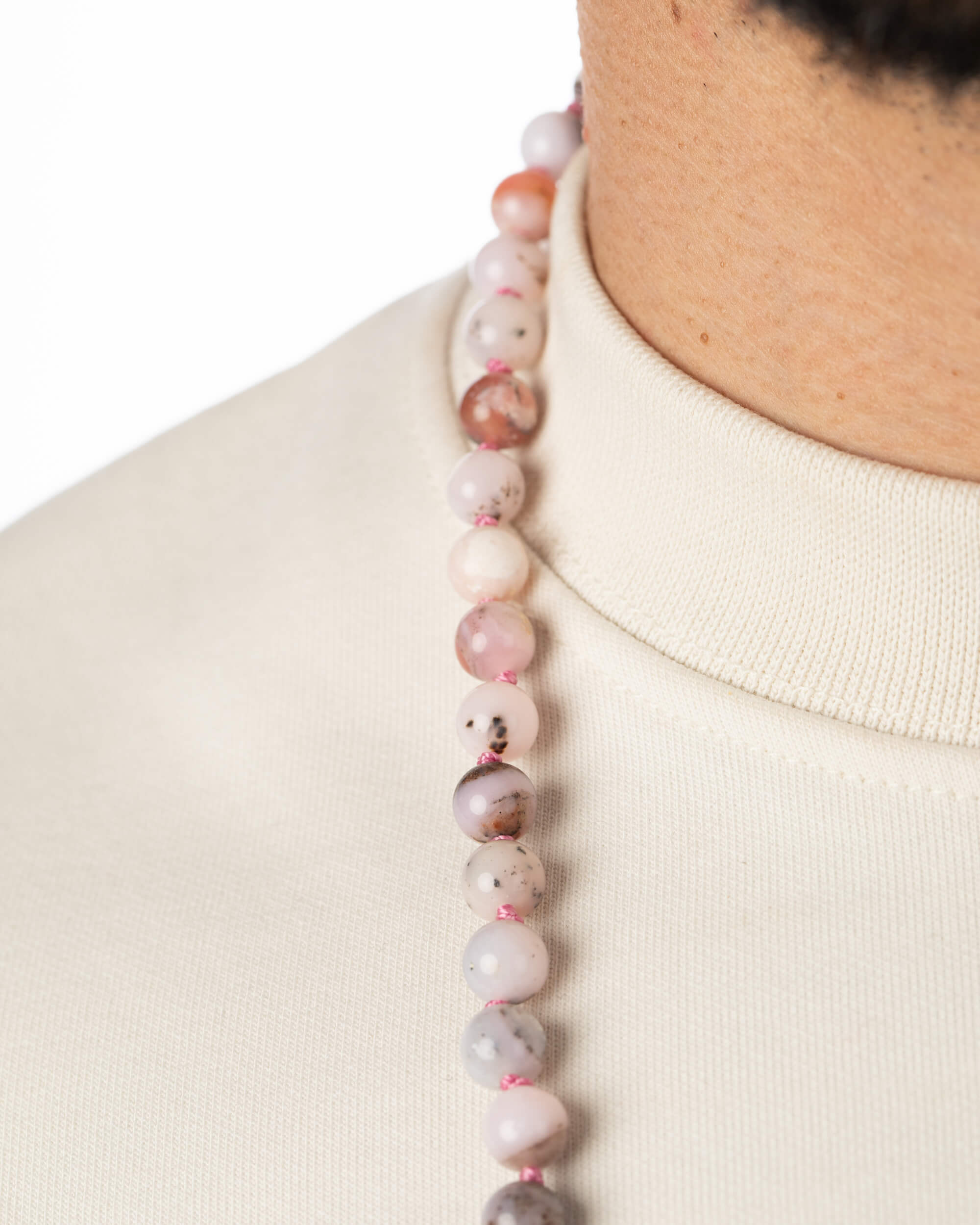 Codificador Doble Ópalo Rosa y Rodonita 90 Cuentas - Ternura y Estructura (Agesta)