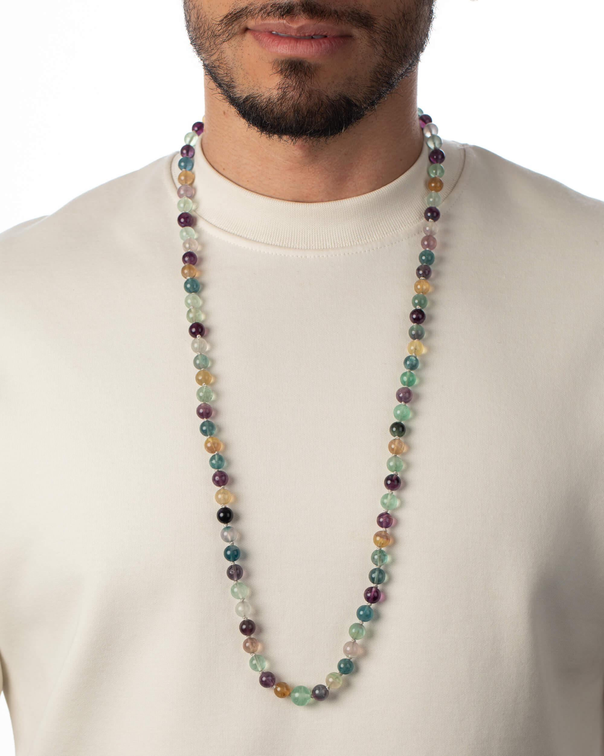 Codificador Doble Fluorita Arcoíris 90 Cuentas - Orden Mental y Enfoque (Agesta)