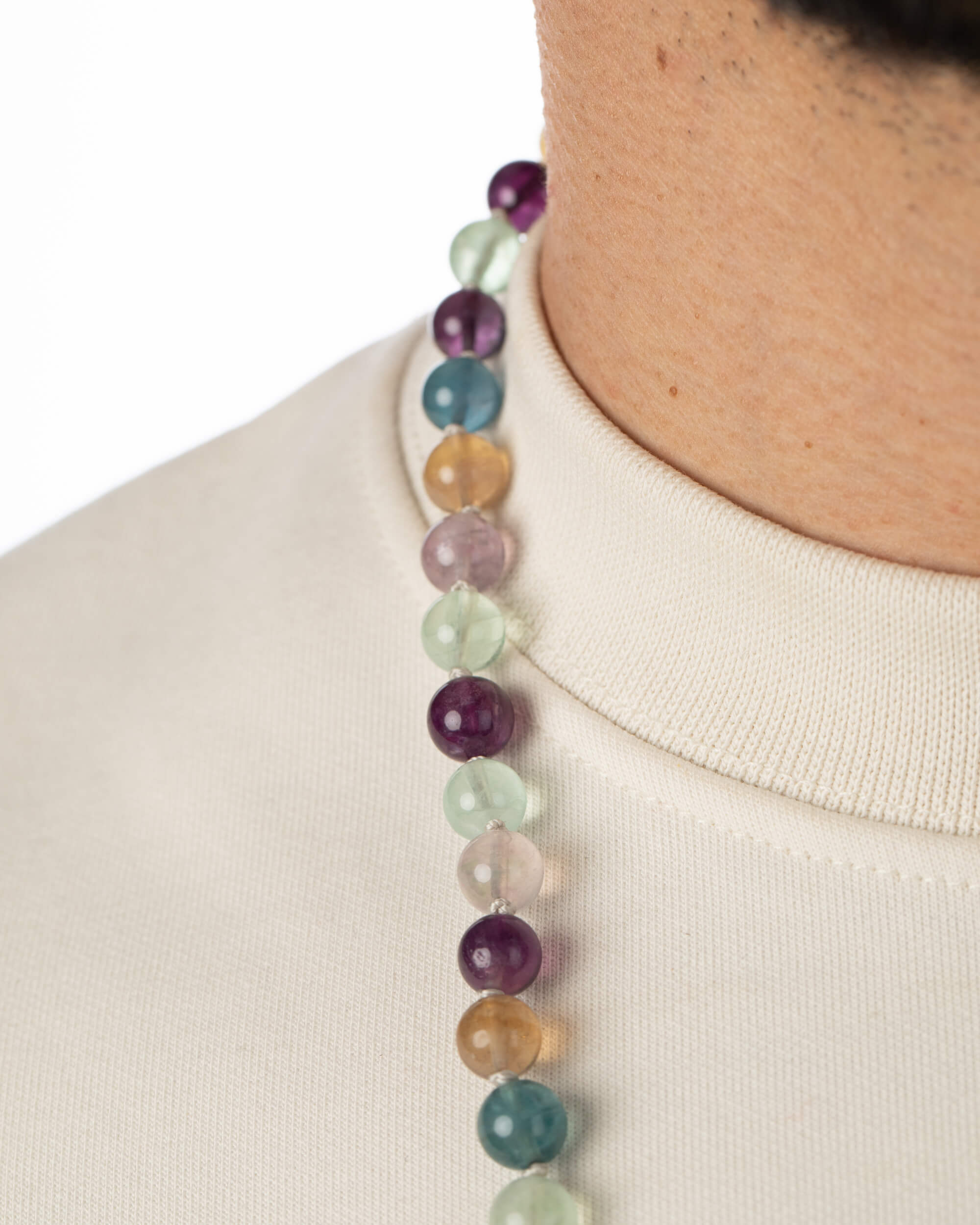 Codificador Doble Fluorita Arcoíris 90 Cuentas - Orden Mental y Enfoque (Agesta)