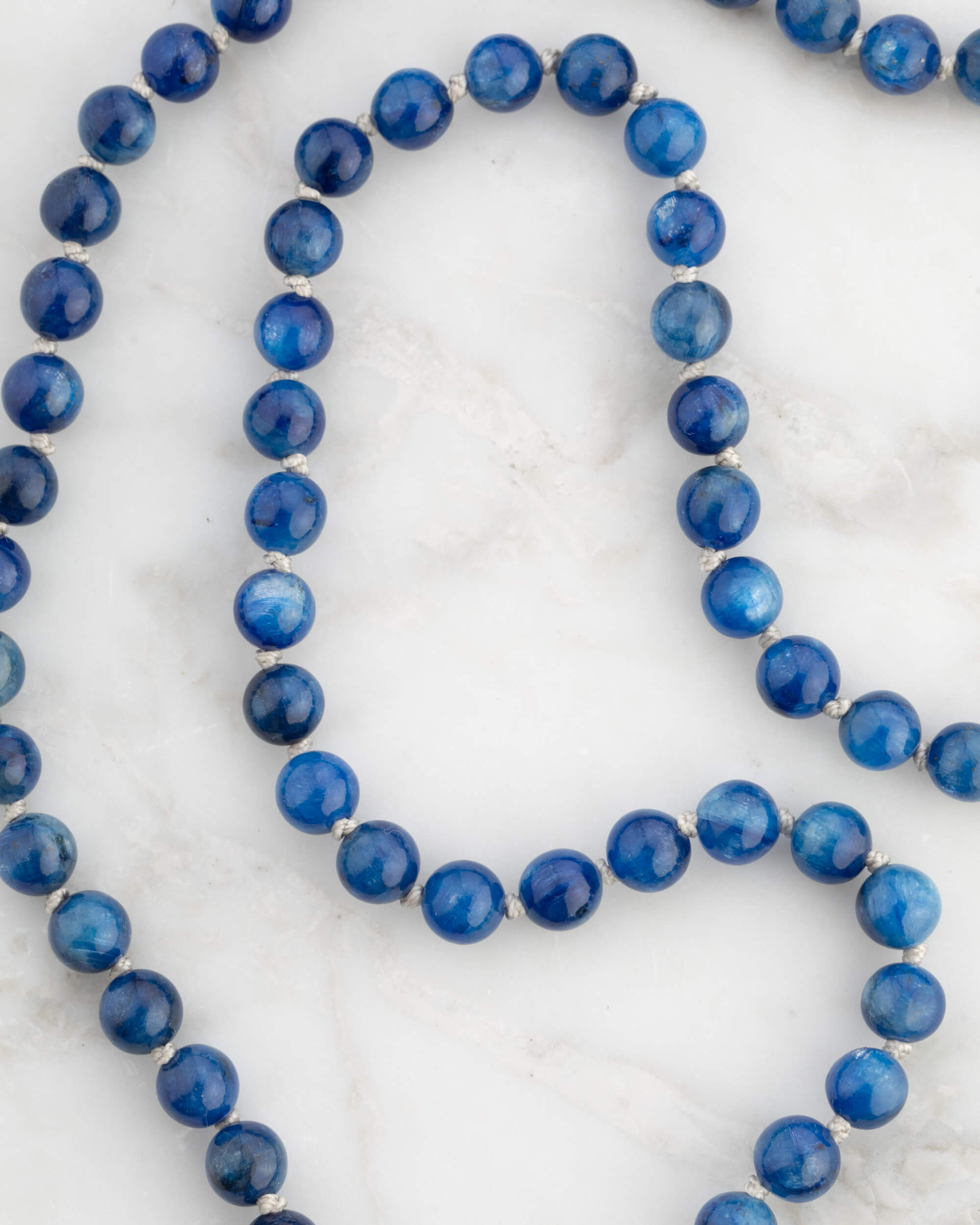 Codificador Doble Cianita y Piedra Luna 90 Cuentas - Comunicación Intuitiva (Agesta)