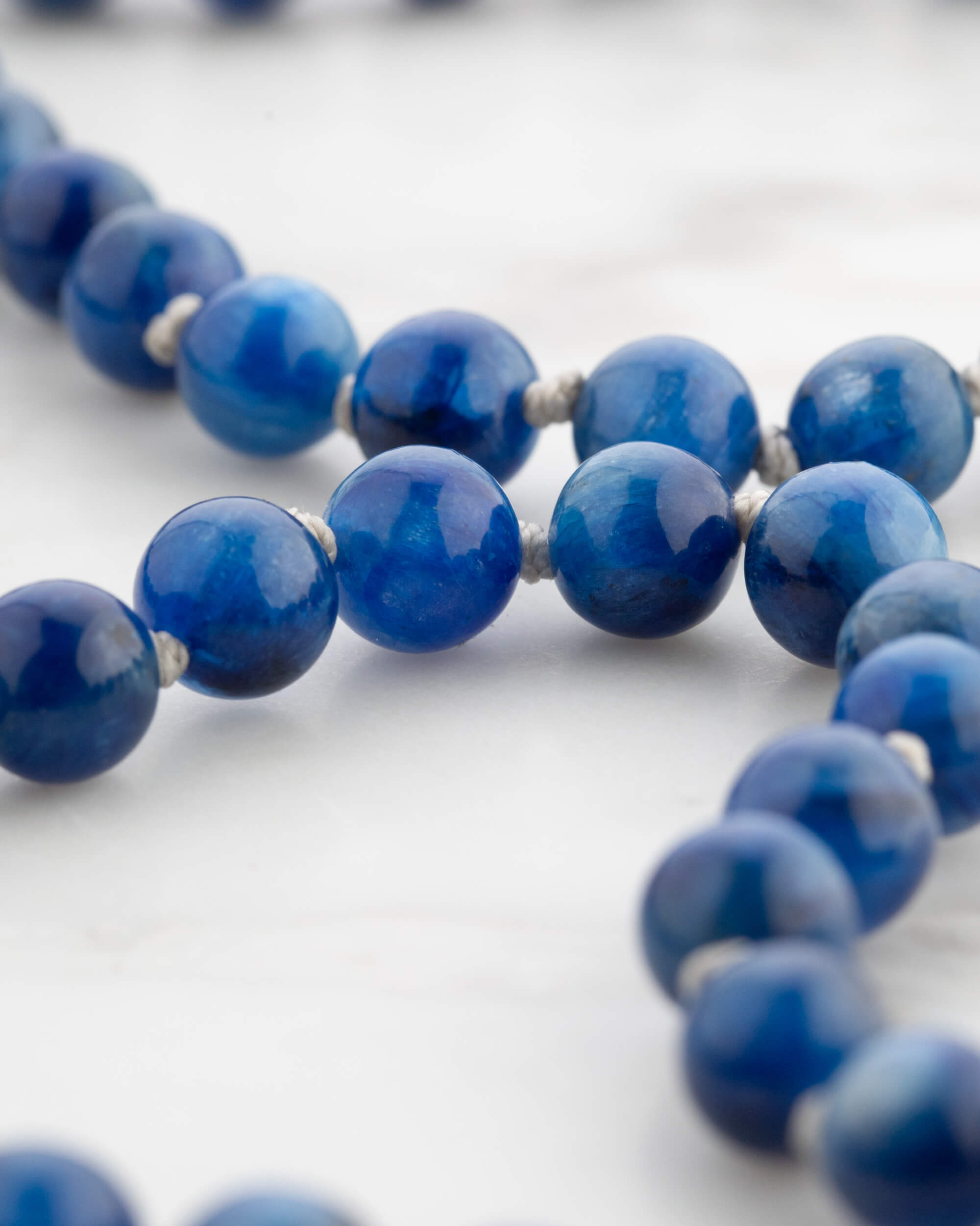 Codificador Doble Cianita y Piedra Luna 90 Cuentas - Comunicación Intuitiva (Agesta)