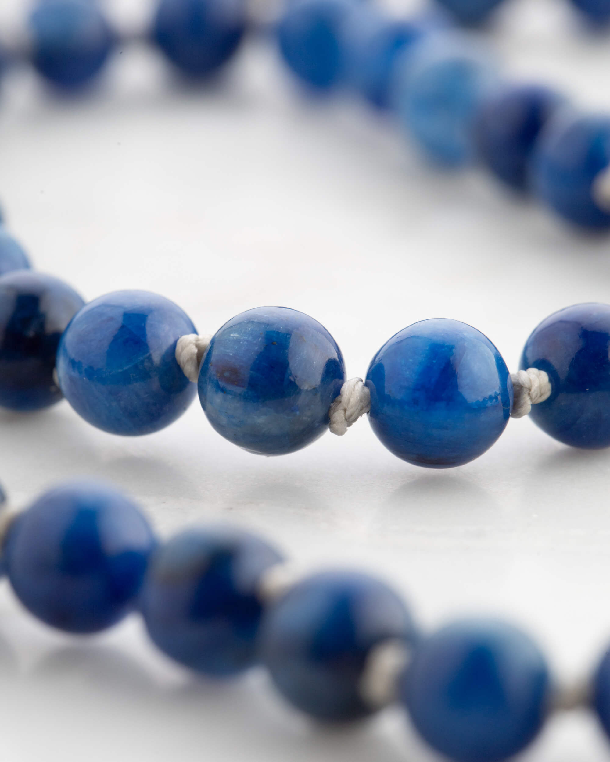 Codificador Doble Cianita y Piedra Luna 90 Cuentas - Comunicación Intuitiva (Agesta)