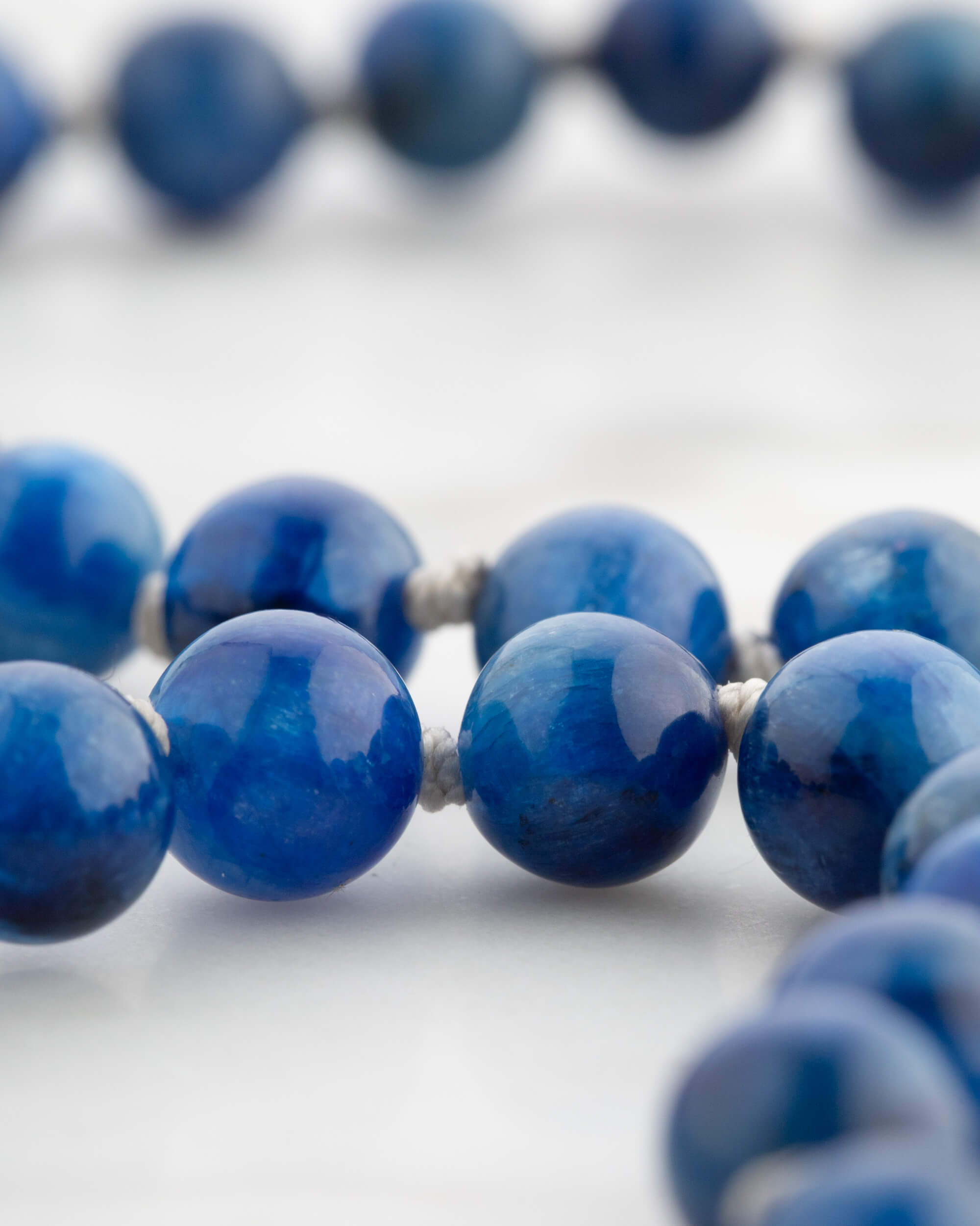 Codificador Doble Cianita y Piedra Luna 90 Cuentas - Comunicación Intuitiva (Agesta)