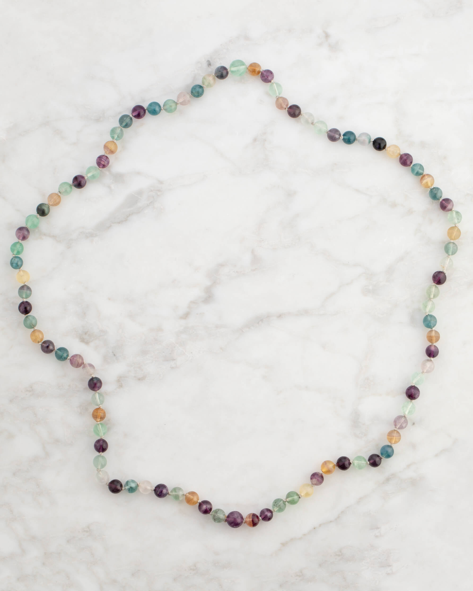 Codificador Doble Fluorita Arcoíris 90 Cuentas - Orden Mental y Enfoque (Agesta)