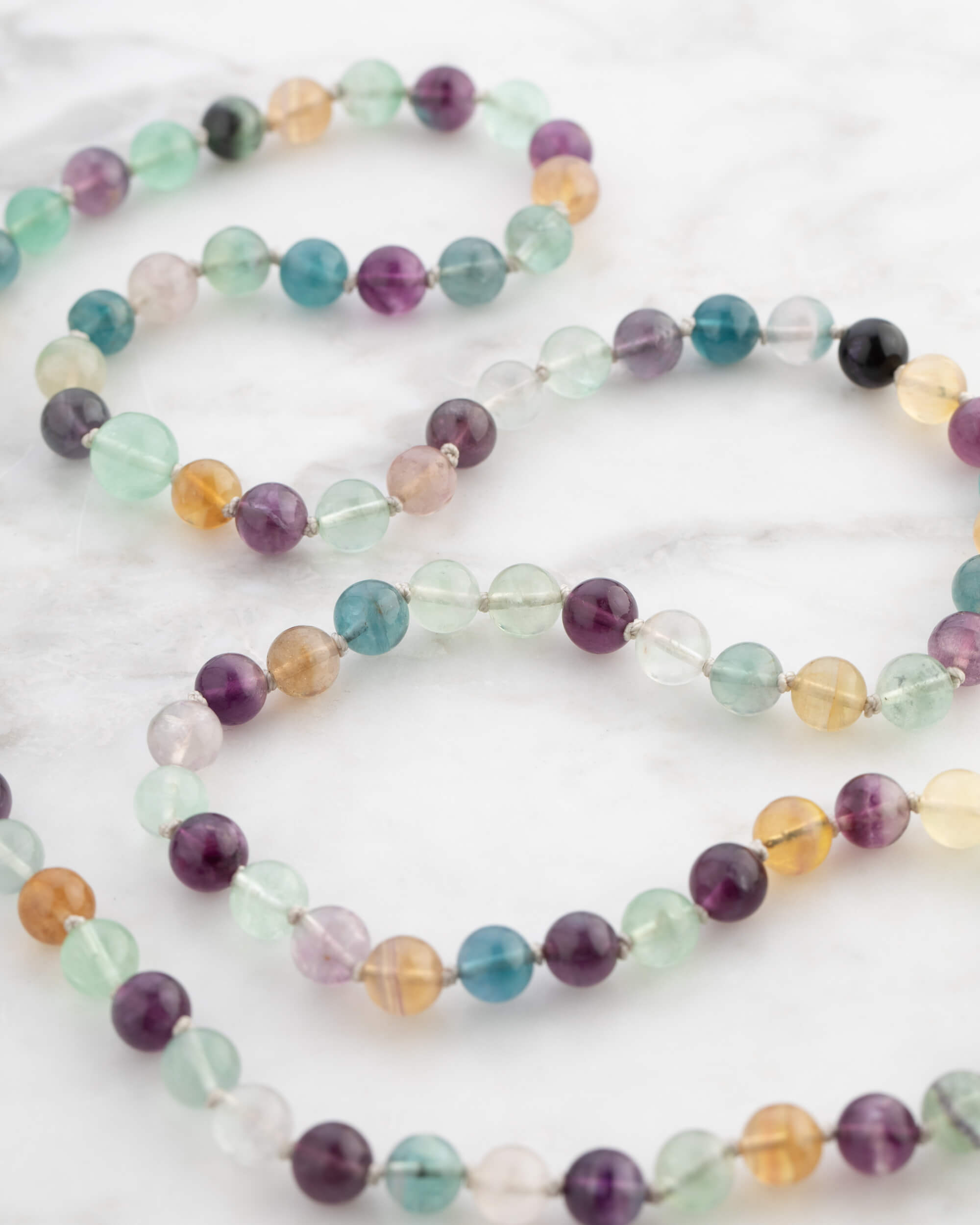 Codificador Doble Fluorita Arcoíris 90 Cuentas - Orden Mental y Enfoque (Agesta)