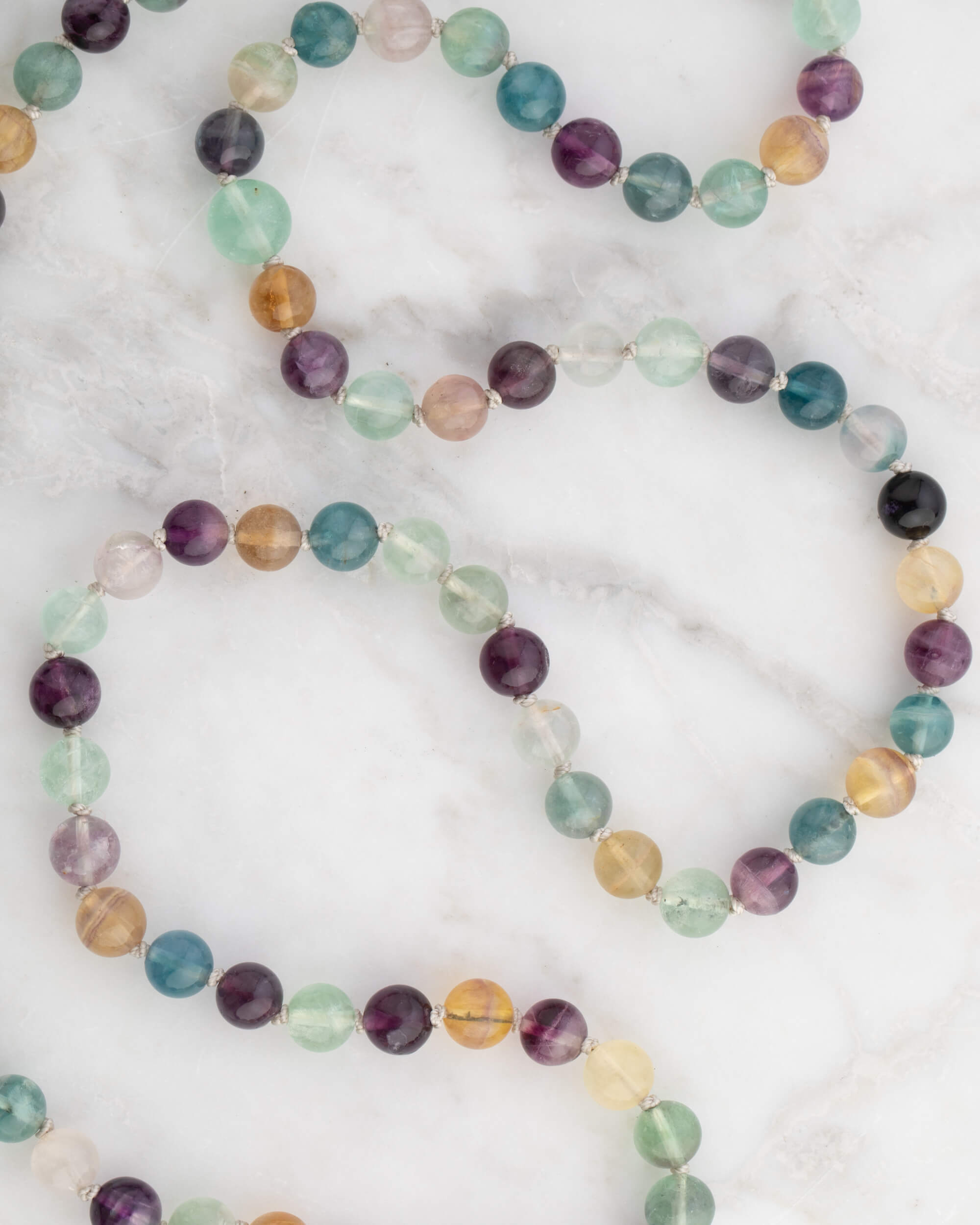 Codificador Doble Fluorita Arcoíris 90 Cuentas - Orden Mental y Enfoque (Agesta)